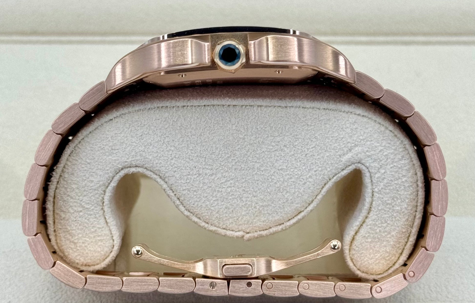 2021 Cartier Santos De Cartier 39.8mm WGSA0018 Rose Gold White Dial - MyWatchLLC