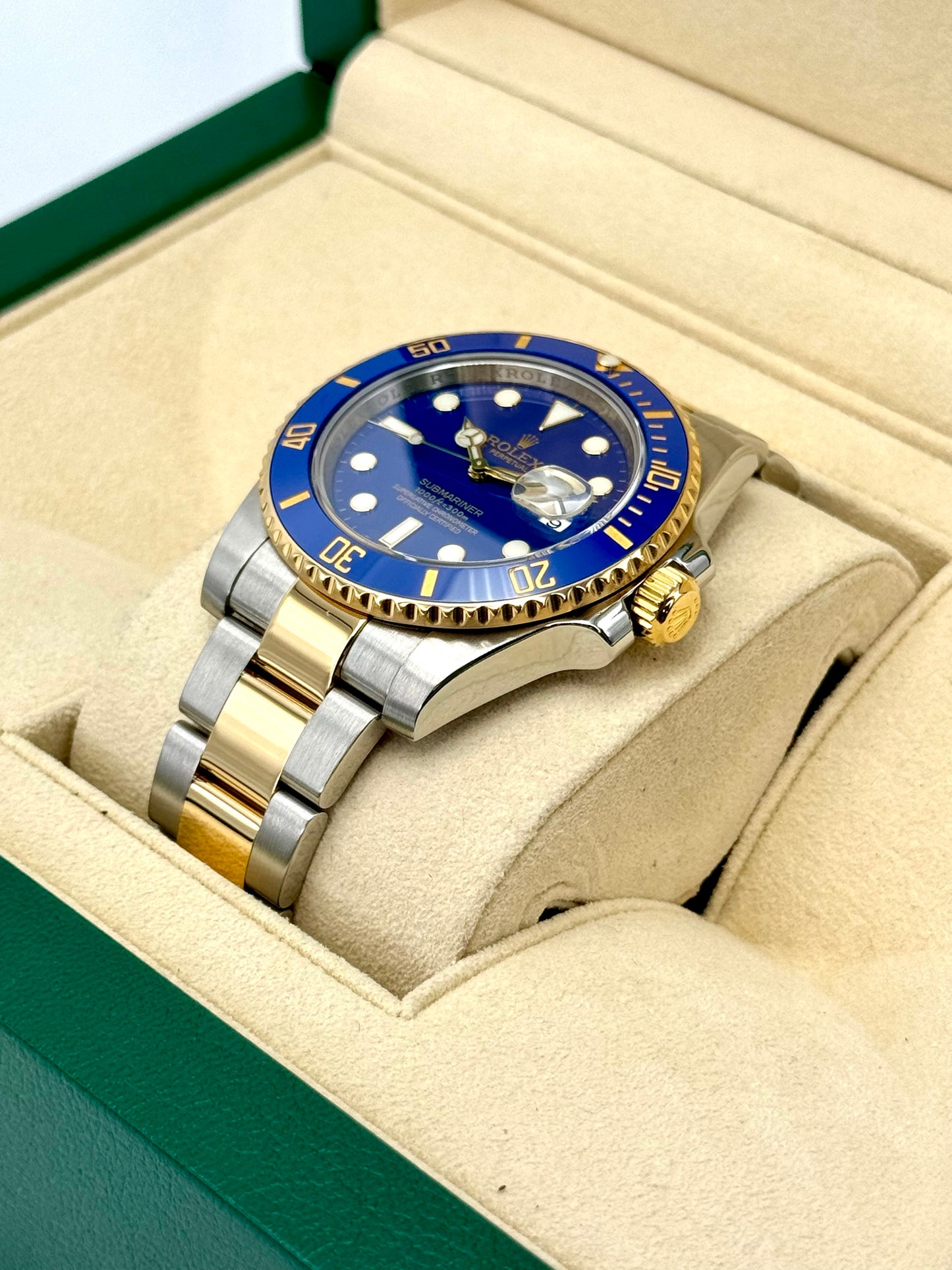 Rolex Submariner “Bluesy” 40mm 116613LB Two-Tone Flat Blue Dial - MyWatchLLC