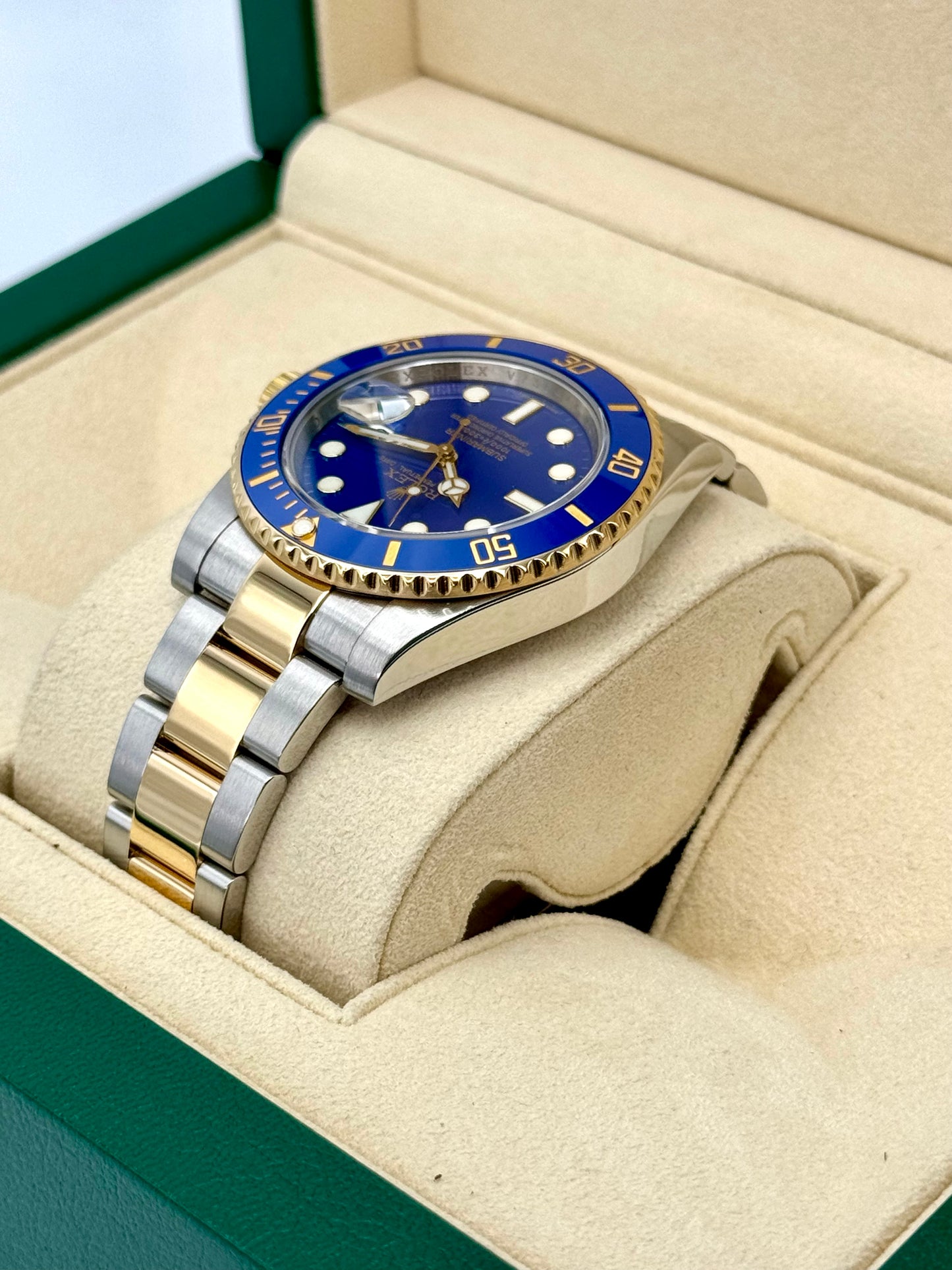 Rolex Submariner “Bluesy” 40mm 116613LB Two-Tone Flat Blue Dial - MyWatchLLC
