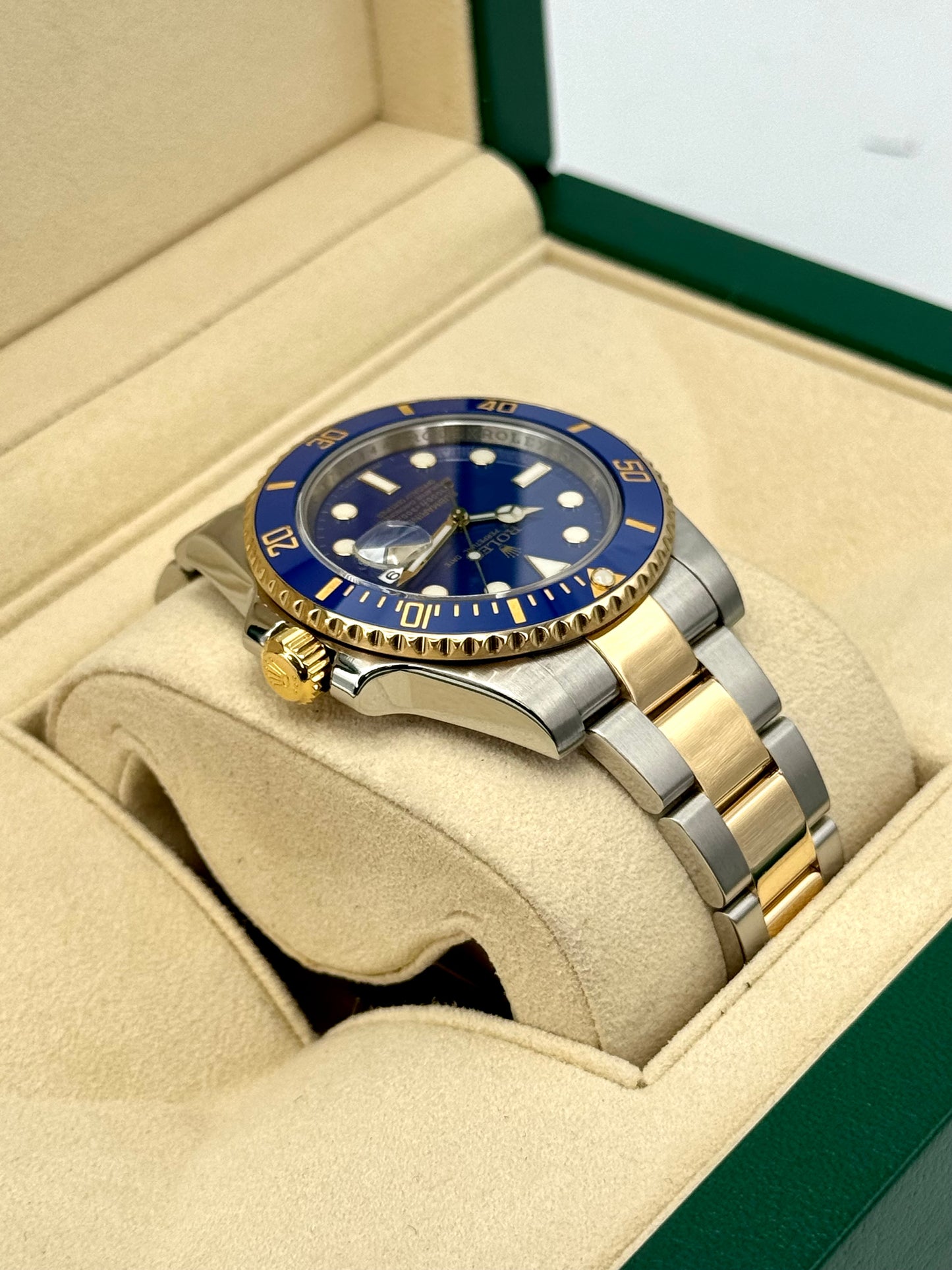 Rolex Submariner “Bluesy” 40mm 116613LB Two-Tone Flat Blue Dial - MyWatchLLC