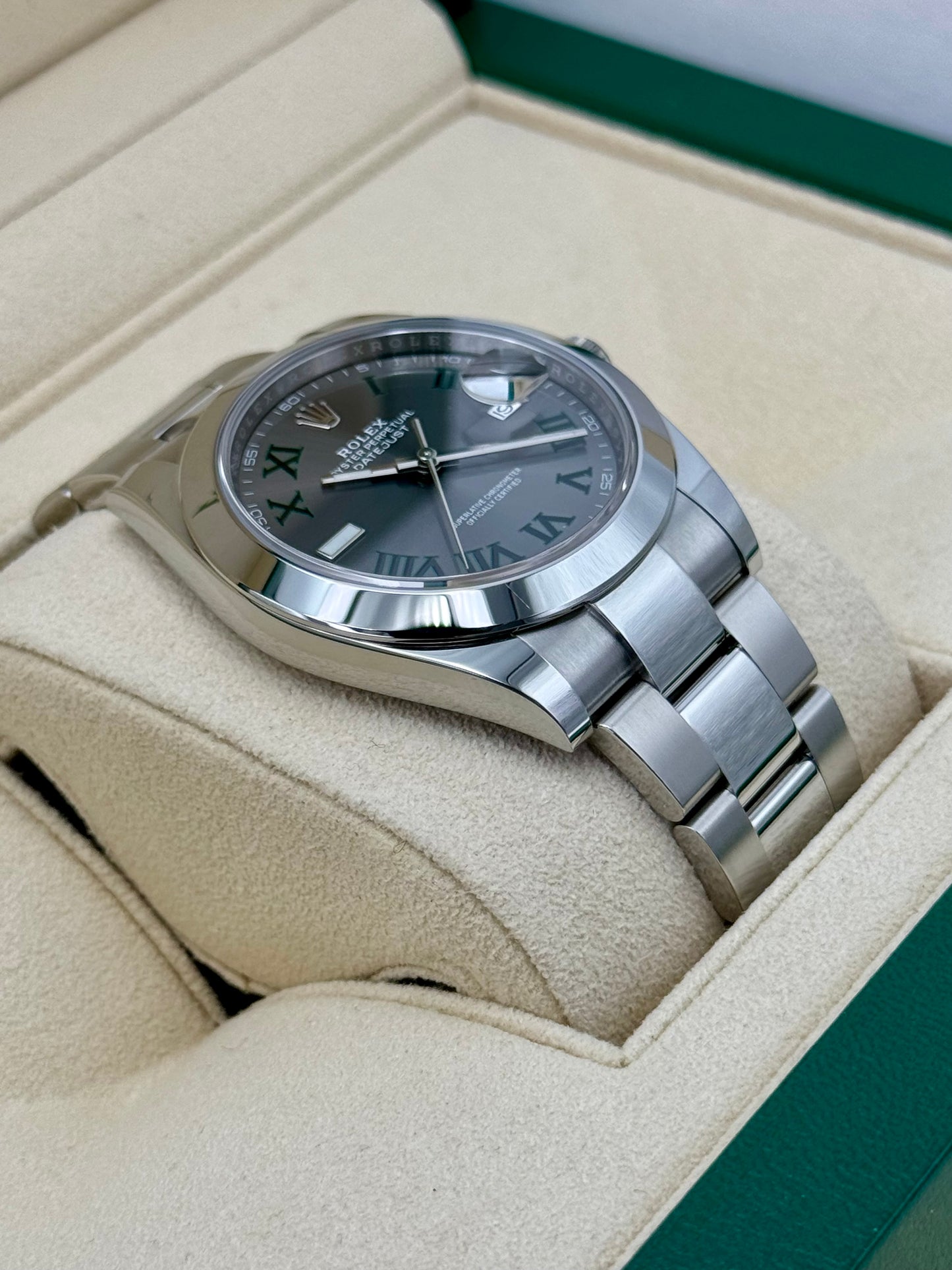 2023 Rolex Datejust 41mm 126300 Stainless Steel Oyster Wimbledon Dial - MyWatchLLC