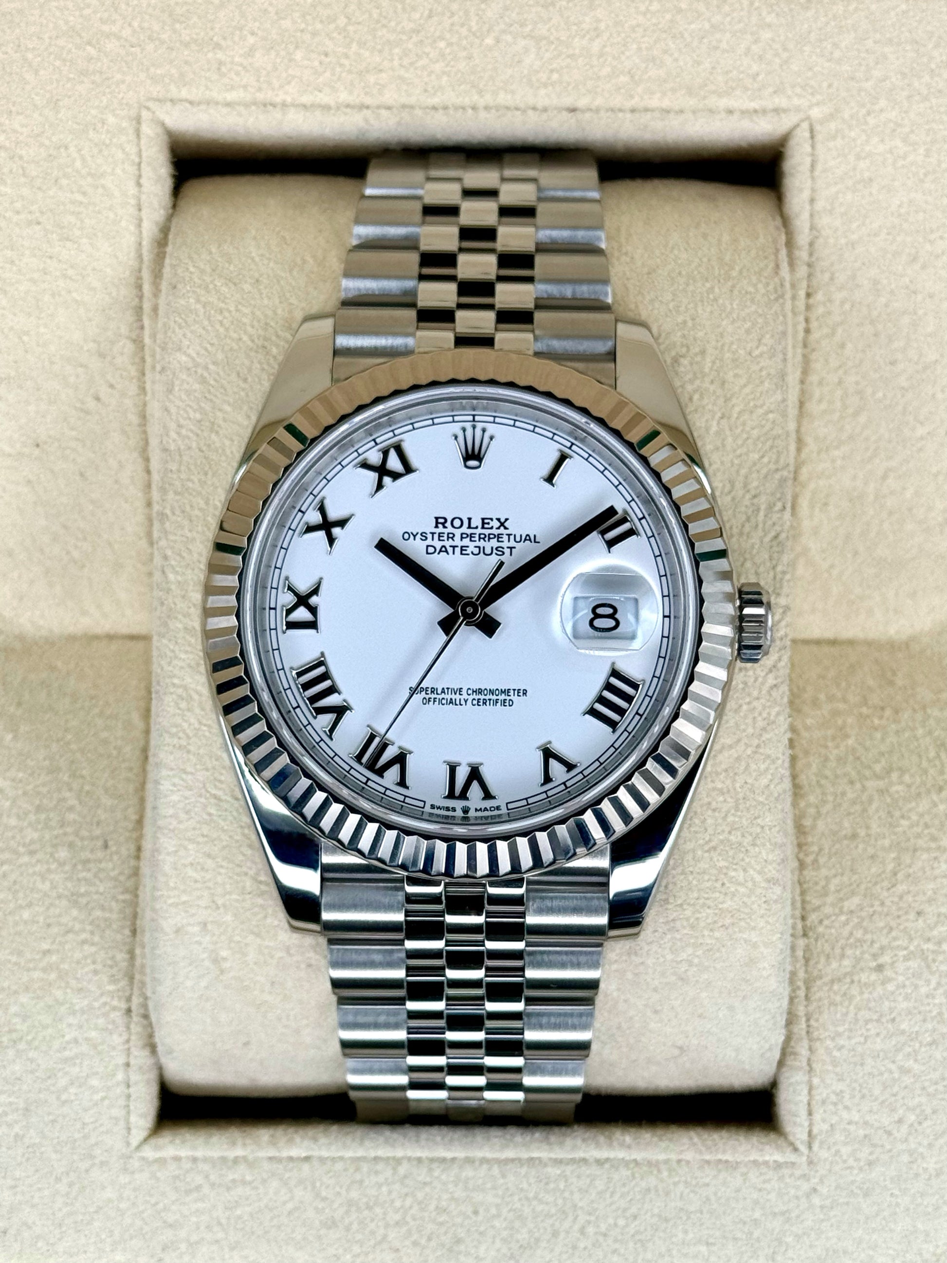 2021 Rolex Datejust 41mm 126334 Stainless Steel Jubilee White Dial - MyWatchLLC