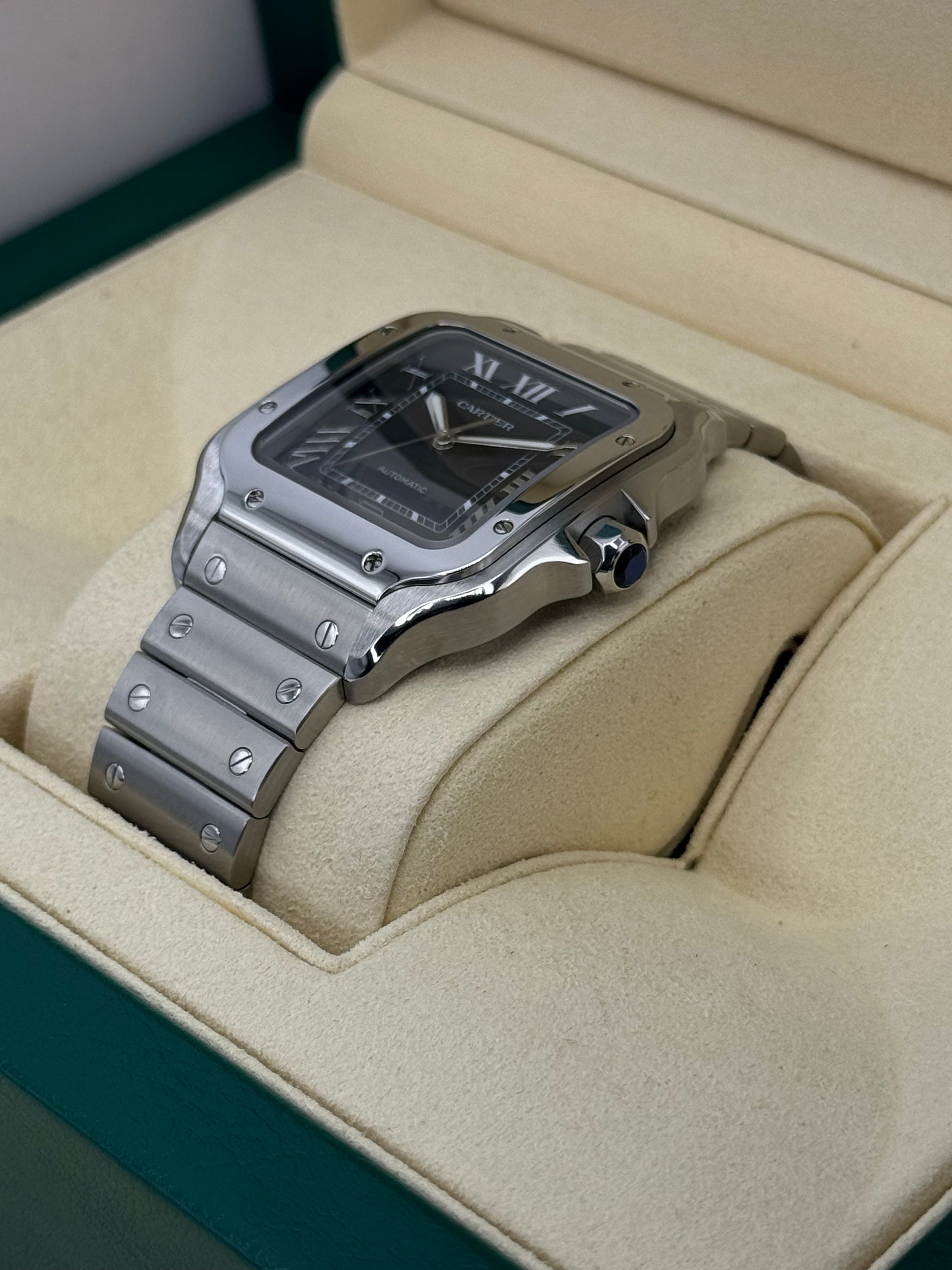 2022 Santos De Cartier 39.8mm WSSA0018 Stainless Steel Blue Dial - MyWatchLLC