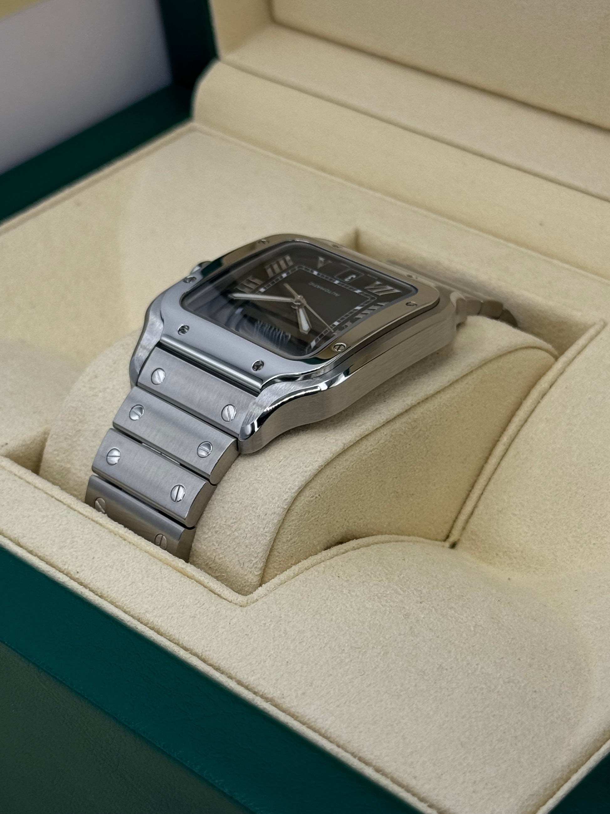 2022 Santos De Cartier 39.8mm WSSA0018 Stainless Steel Blue Dial - MyWatchLLC