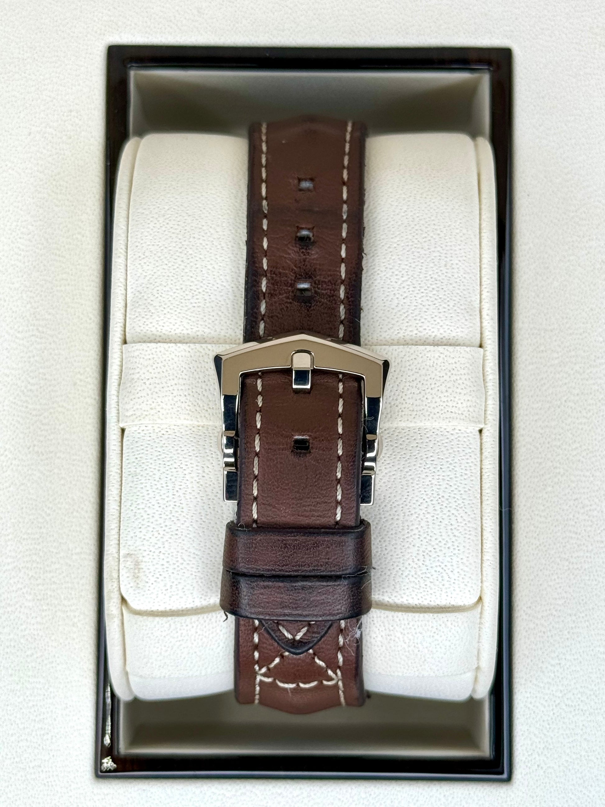 2021 Patek Philippe 37.5mm 7234G Calatrava Pilot Travel Time White Gold - MyWatchLLC