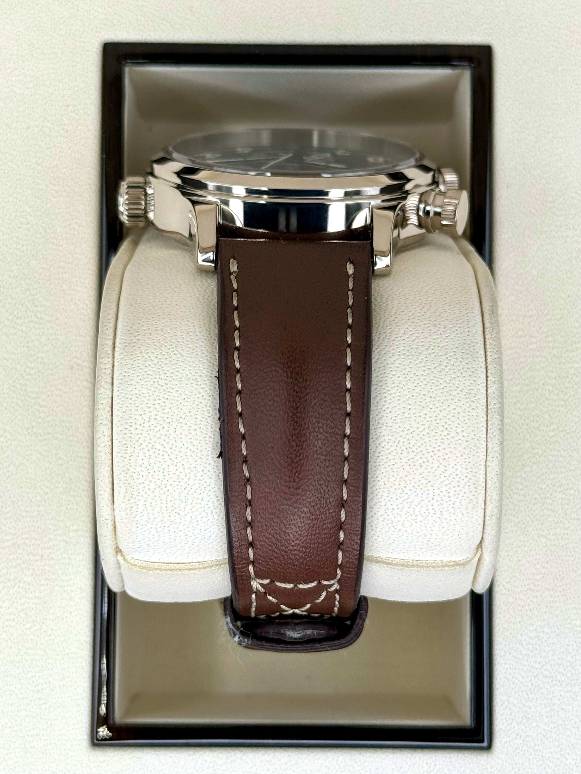 2021 Patek Philippe 37.5mm 7234G Calatrava Pilot Travel Time White Gold - MyWatchLLC