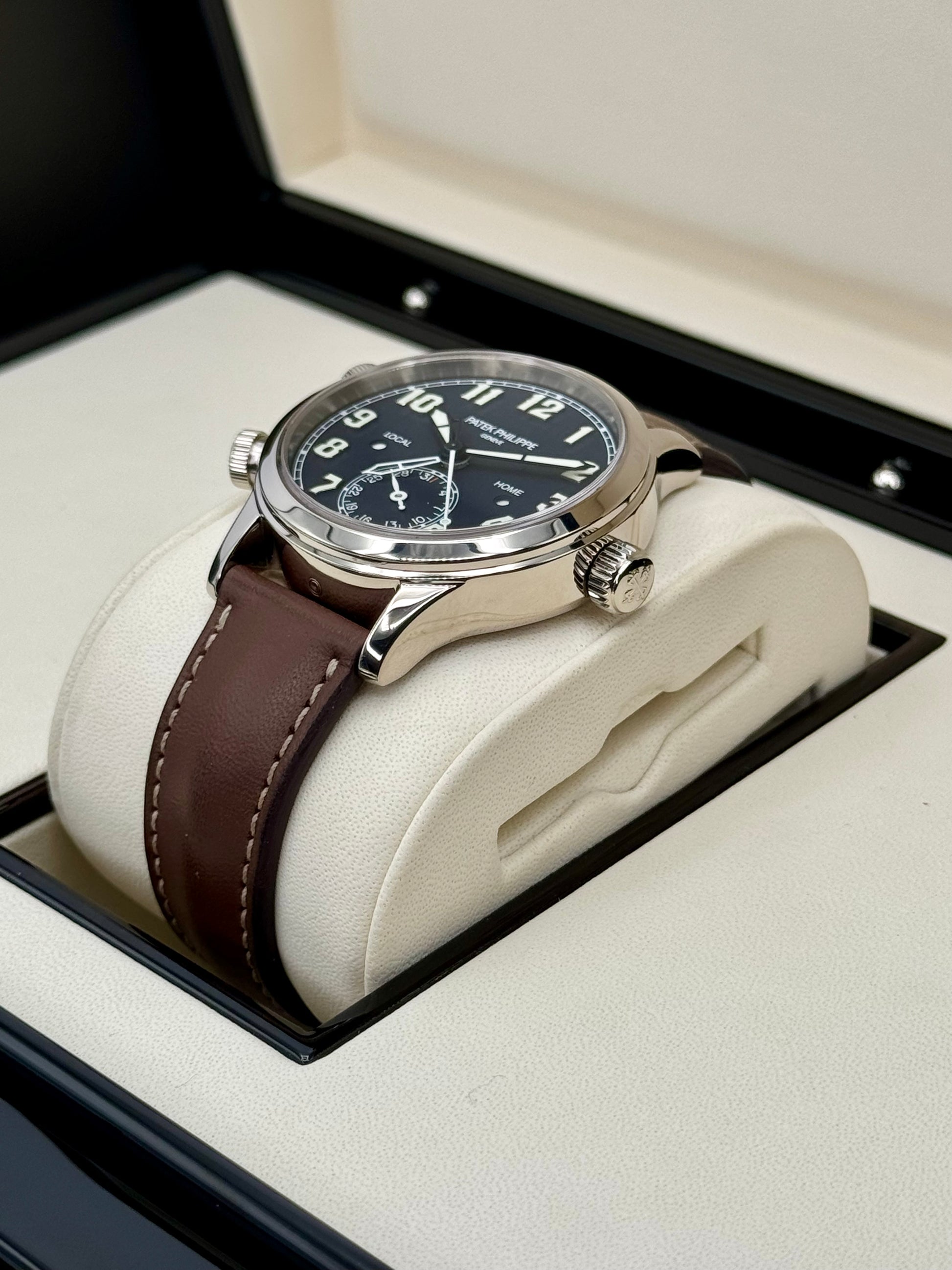 2021 Patek Philippe 37.5mm 7234G Calatrava Pilot Travel Time White Gold - MyWatchLLC