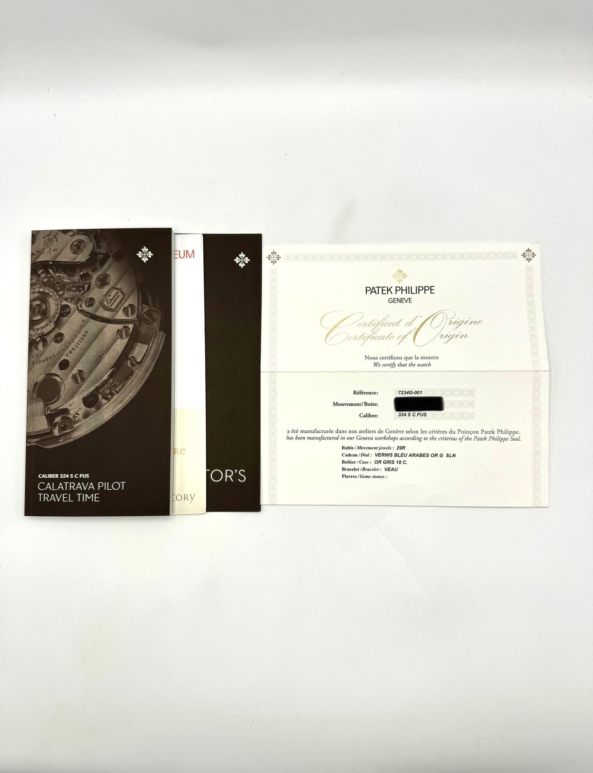 2021 Patek Philippe 37.5mm 7234G Calatrava Pilot Travel Time White Gold - MyWatchLLC