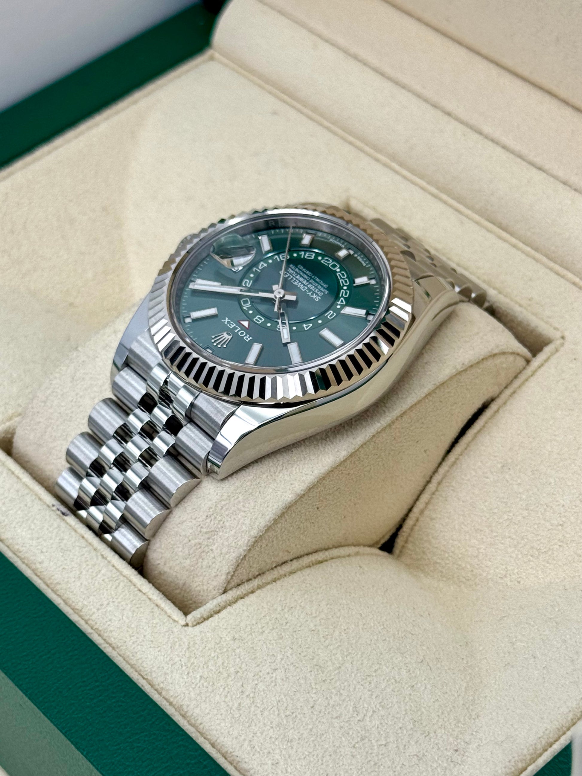 2024 Rolex Sky-Dweller 42mm 336934 Jubilee Green Dial - MyWatchLLC