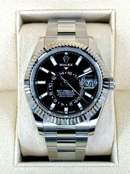 NEW 2024 Rolex Sky-Dweller 42mm 336934 Steel Oyster Black Dial - MyWatchLLC