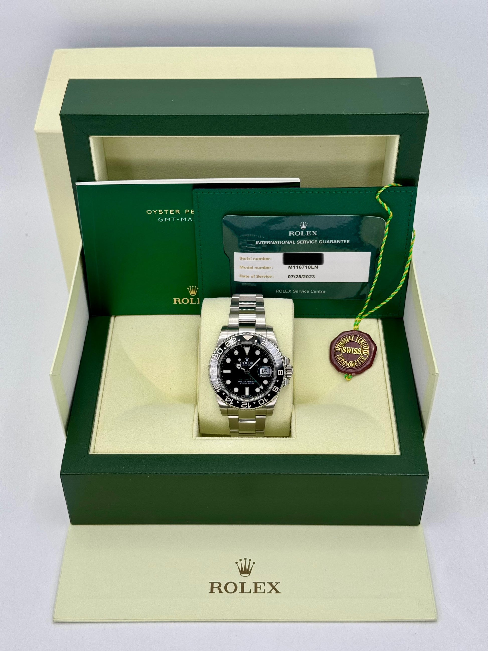 Rolex GMT-Master II 40mm 116710LN Stainless Steel Black Dial - MyWatchLLC