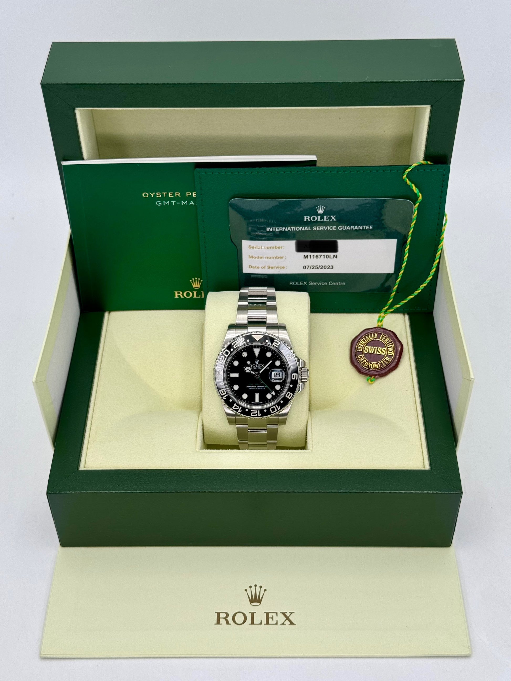 Rolex GMT-Master II 40mm 116710LN Stainless Steel Black Dial - MyWatchLLC