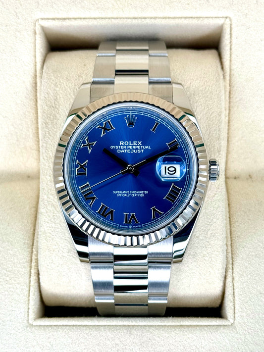 2021 Rolex Datejust 41mm 126334 Stainless Steel Oyster Blue Dial - MyWatchLLC