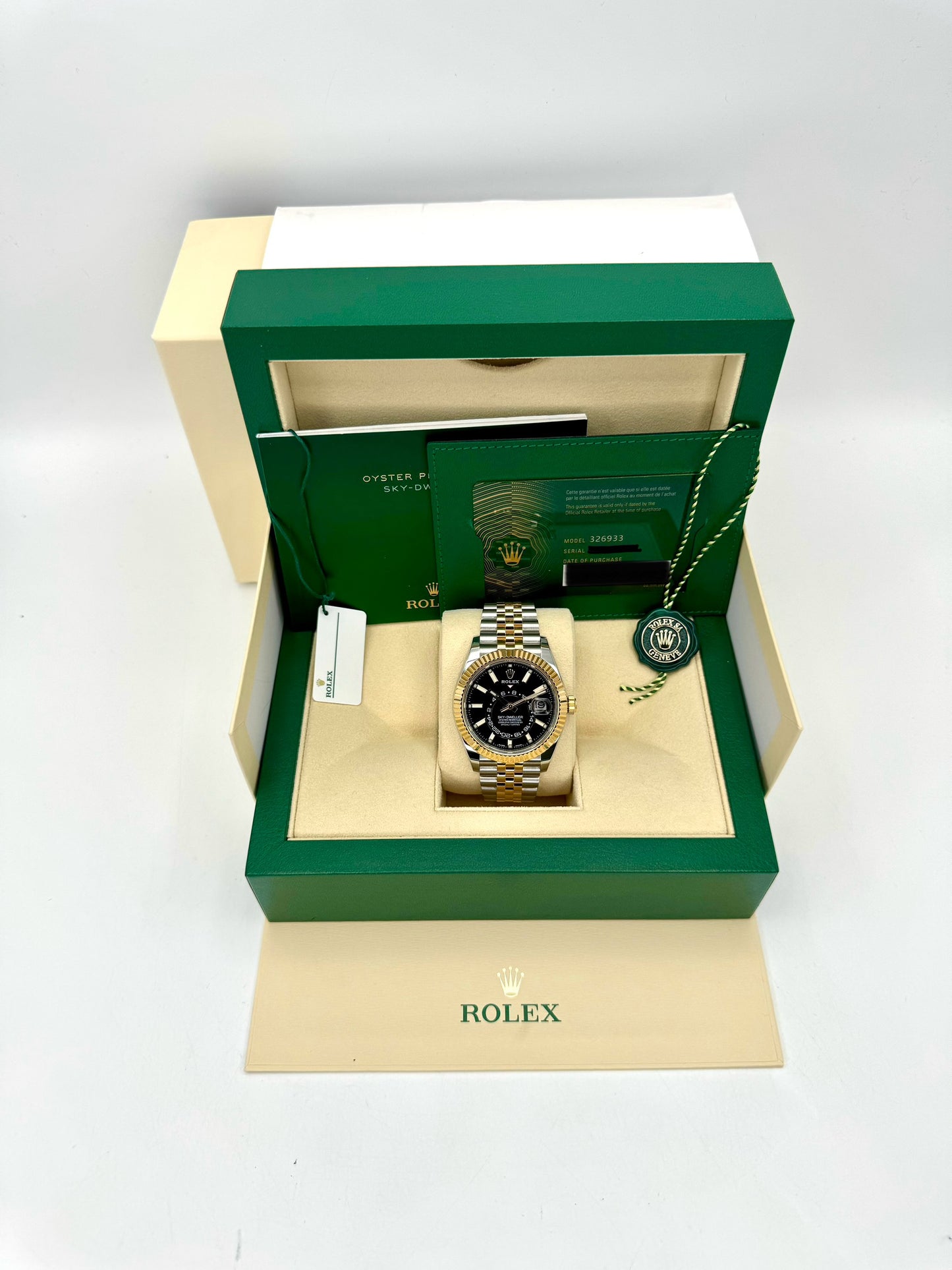 2023 Rolex Sky-Dweller 42mm 326933 Two-Tone Jubilee Black Dial - MyWatchLLC