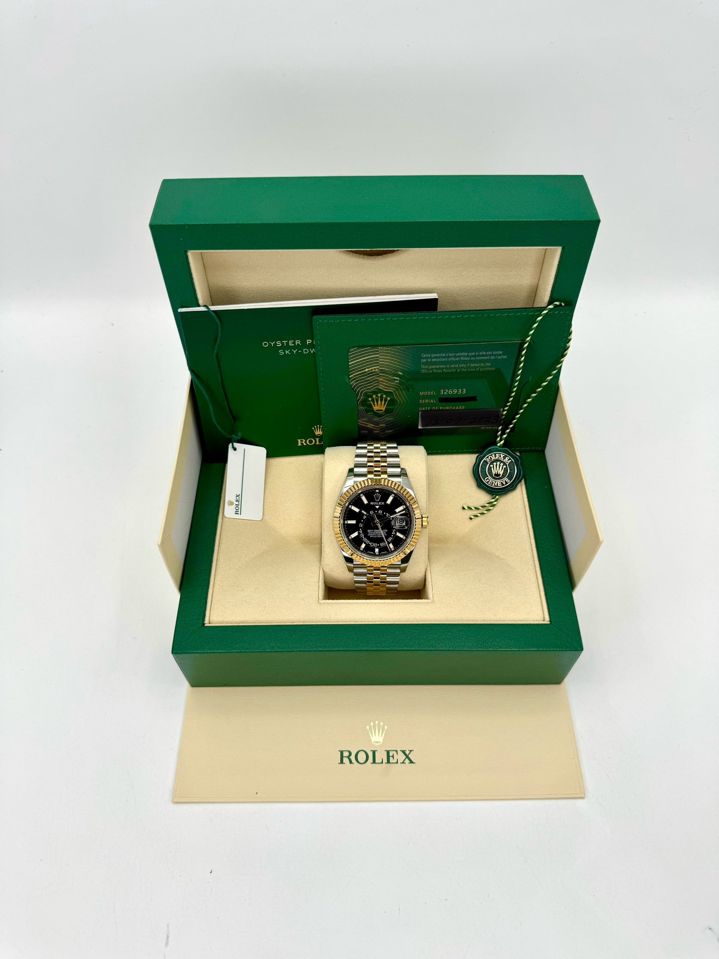 2023 Rolex Sky-Dweller 42mm 326933 Two-Tone Jubilee Black Dial - MyWatchLLC