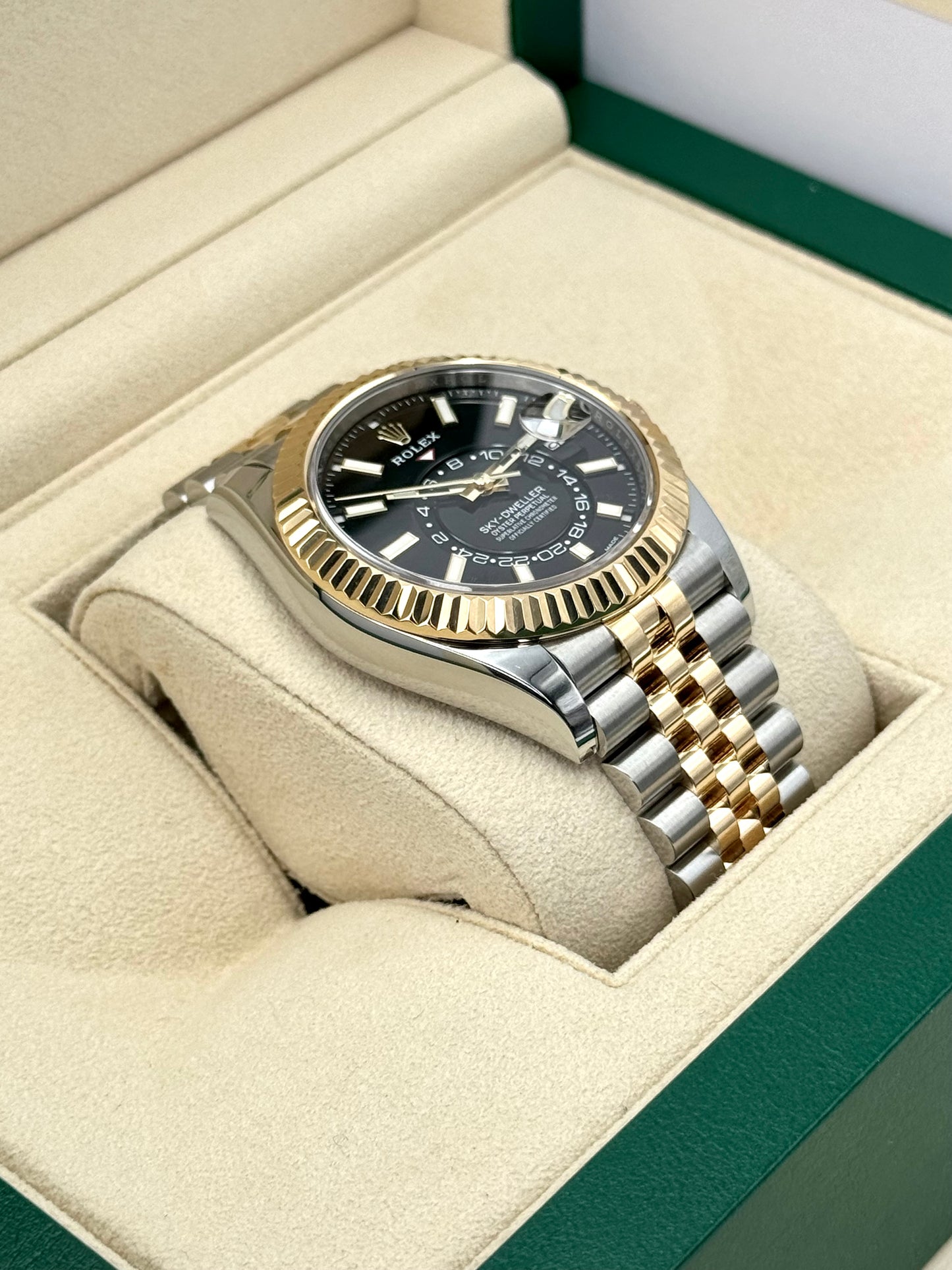 2023 Rolex Sky-Dweller 42mm 326933 Two-Tone Jubilee Black Dial - MyWatchLLC