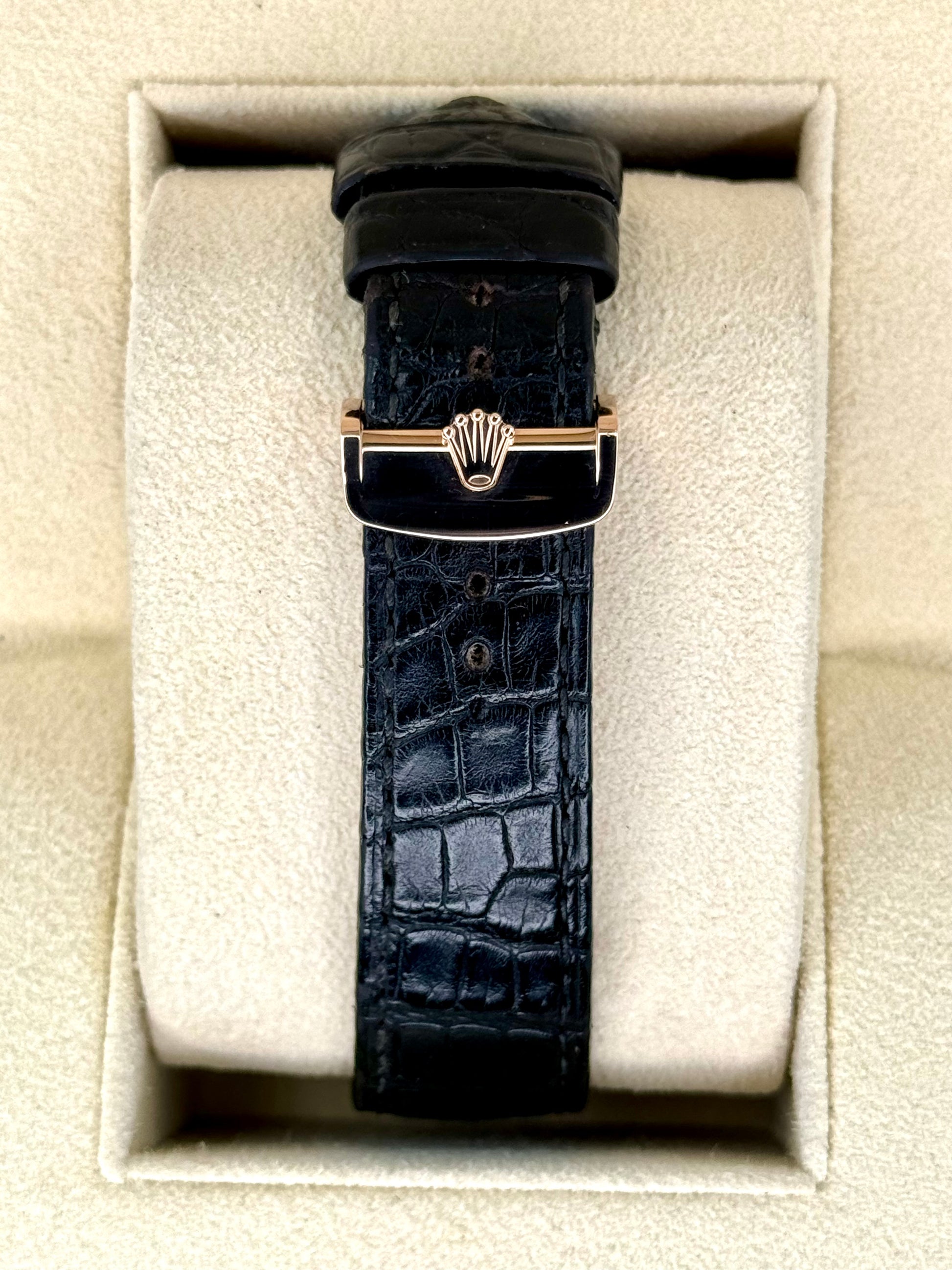 2018 Rolex Cellini Moonphase 39mm 50535 Rose Gold White Dial - MyWatchLLC