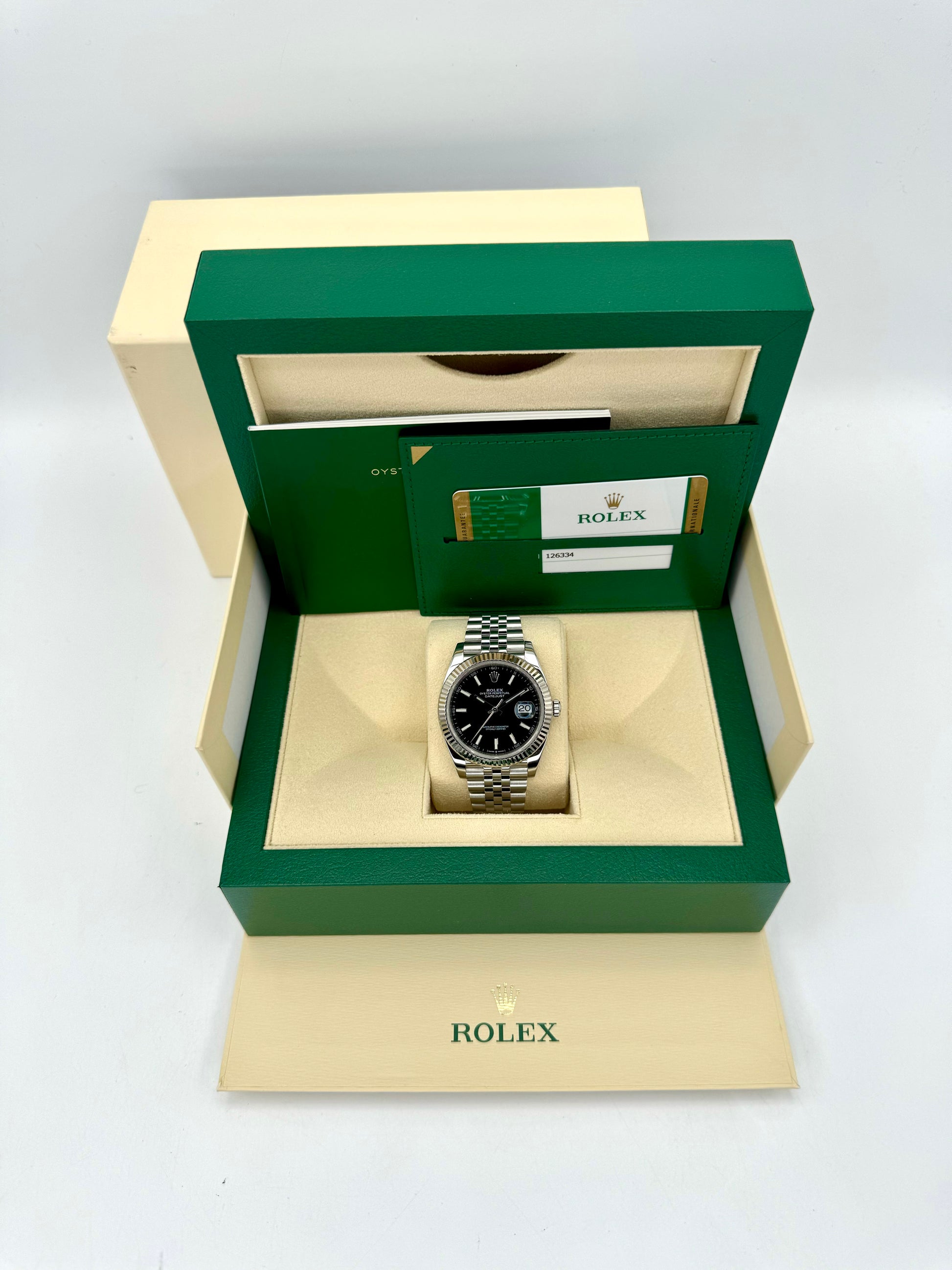 2019 Rolex Datejust 41mm 126334 Stainless Steel Jubilee Black Dial - MyWatchLLC