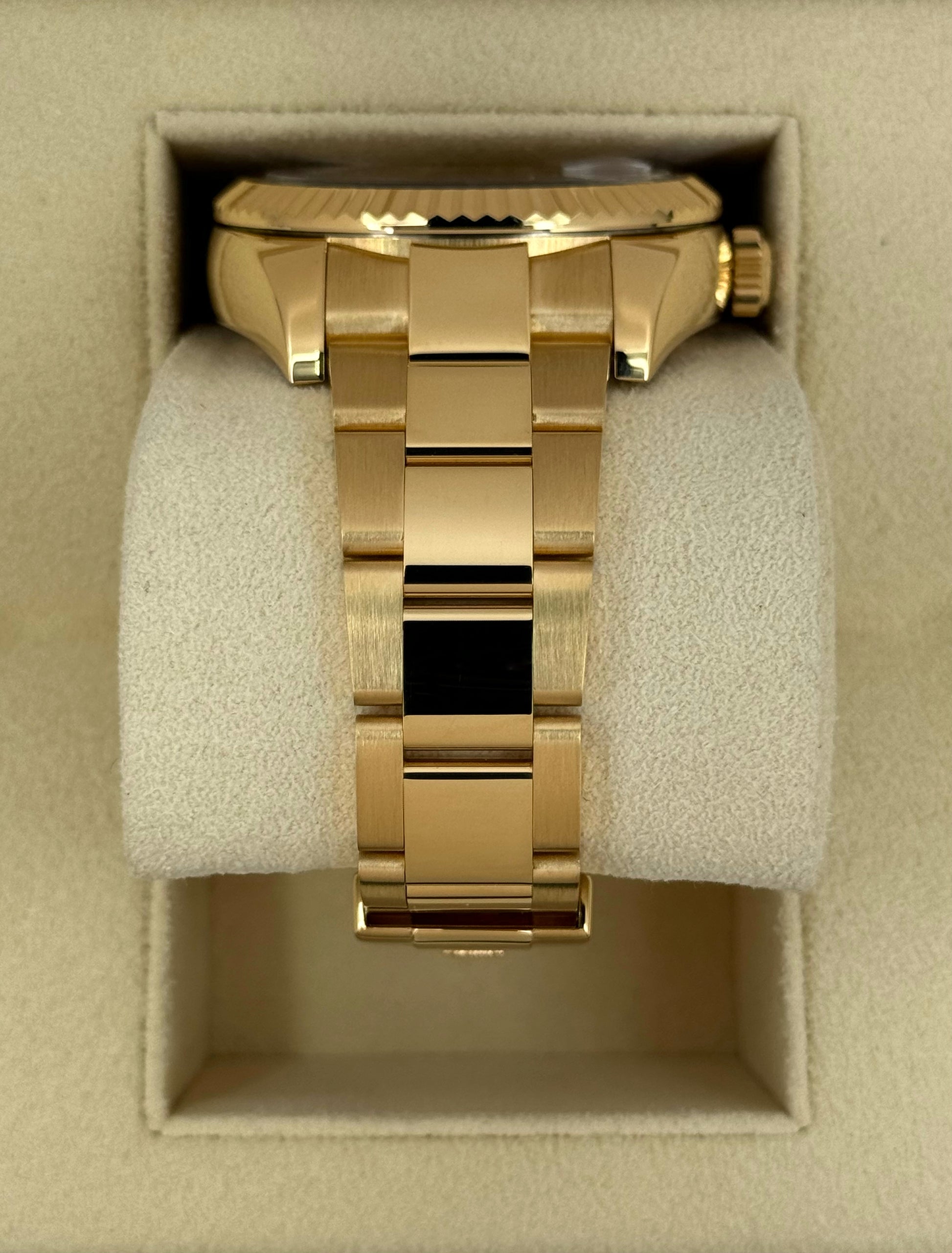 2019 Rolex Sky-Dweller 42mm 326938 Yellow Gold Oyster Champagne Dial - MyWatchLLC