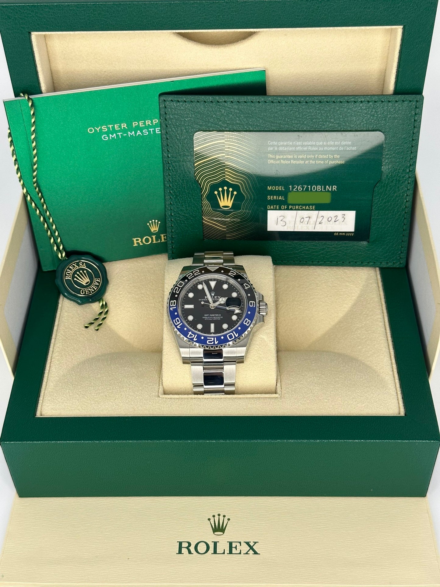 NEW 2023 Rolex GMT-Master II "Batman" 40mm 126710BLNR Black Dial - MyWatchLLC