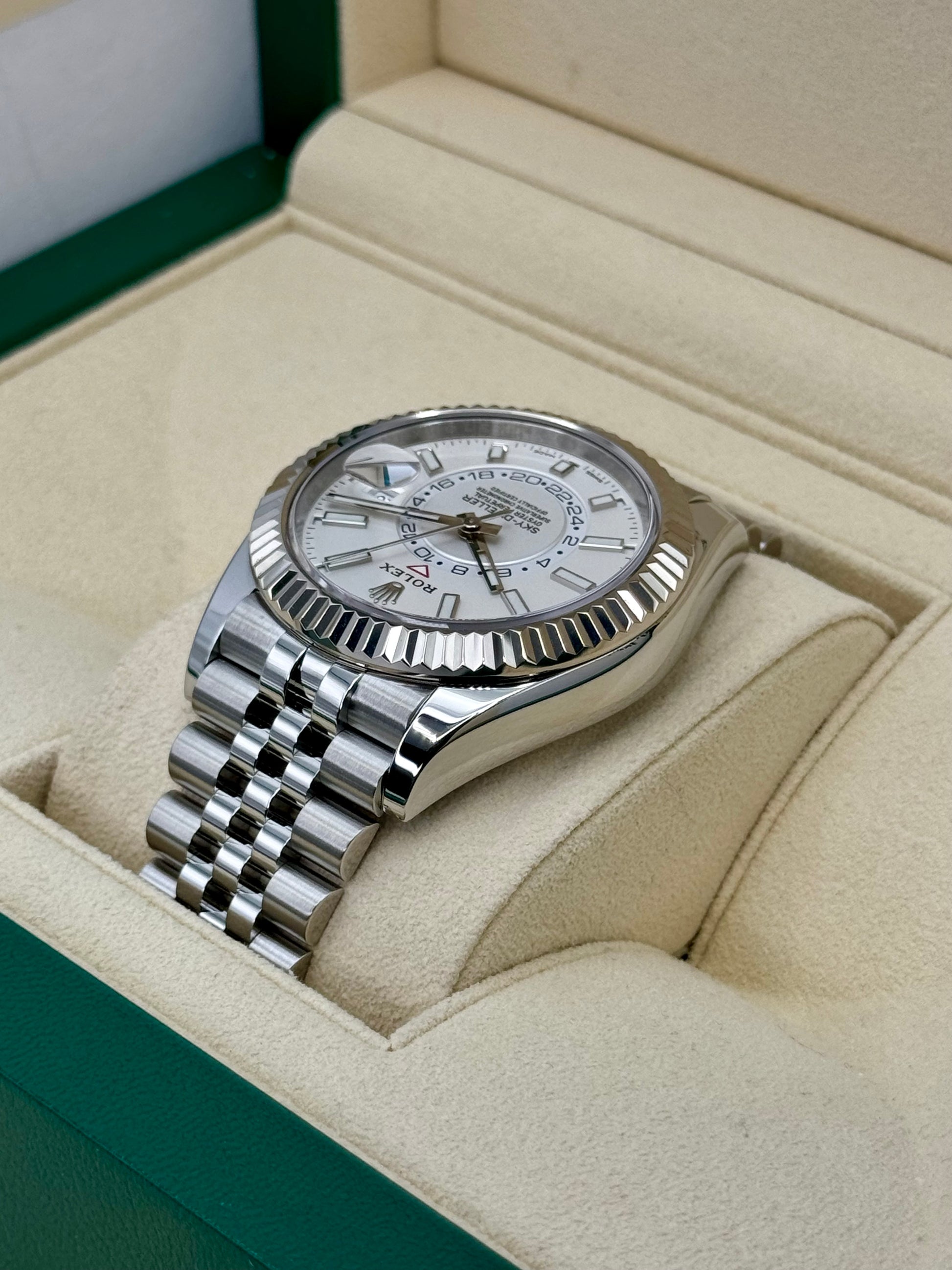 2022 Rolex Sky-Dweller 42mm 326934 Stainless Steel Jubilee White Dial - MyWatchLLC