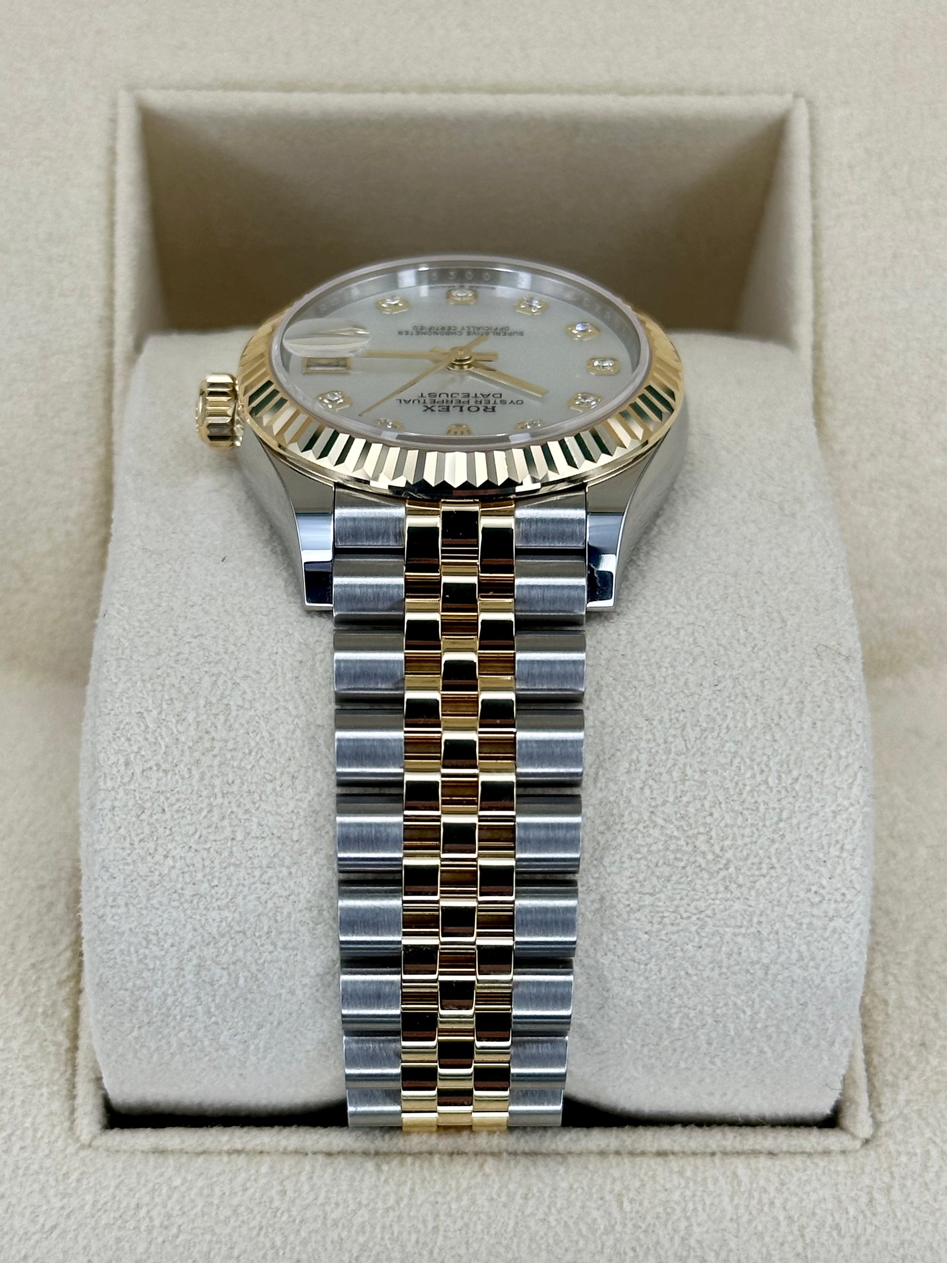 NEW 2023 Rolex Datejust 31mm 278273 Two-Tone Jubilee MOP Diamond Dial - MyWatchLLC