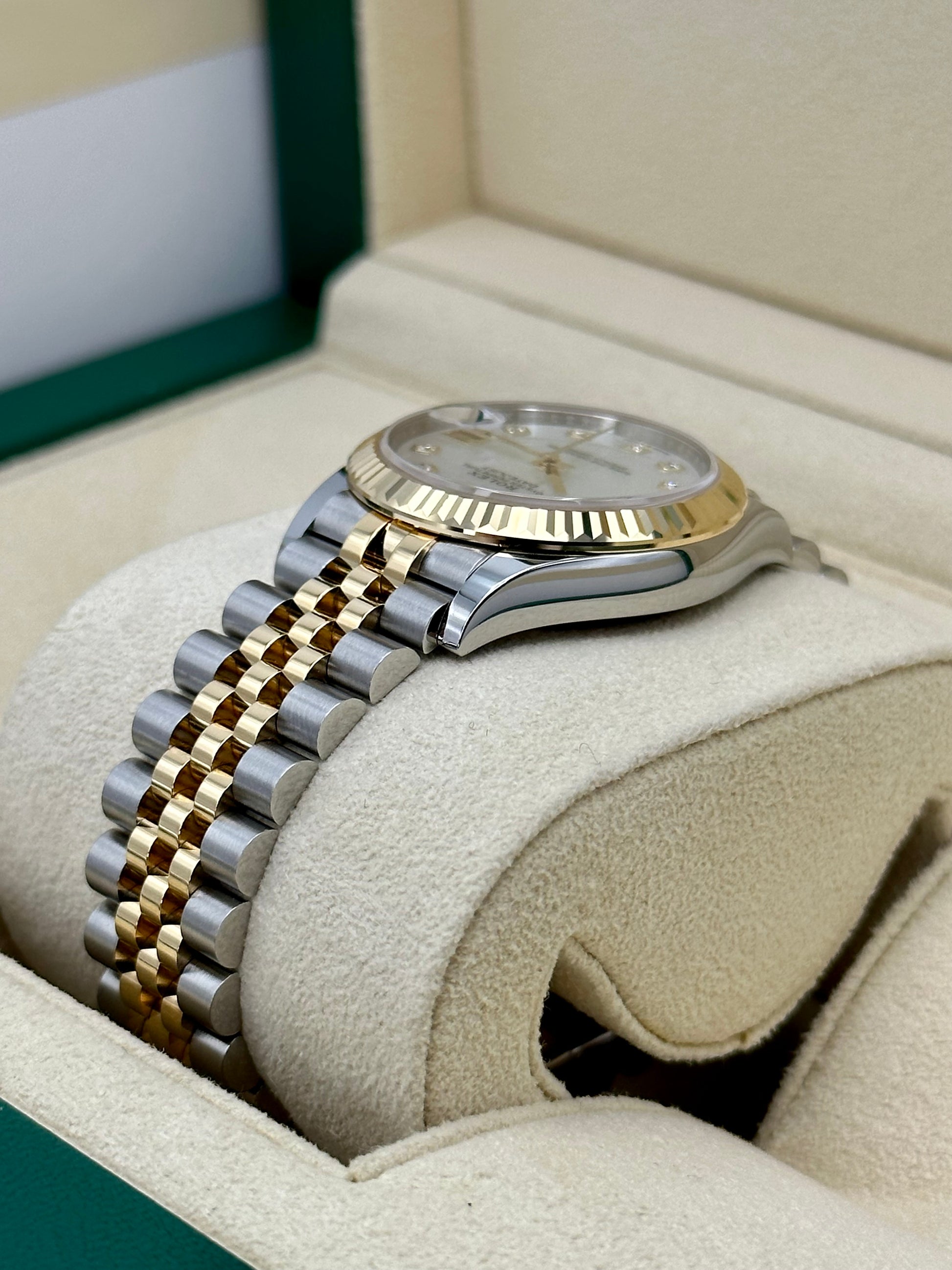 NEW 2023 Rolex Datejust 31mm 278273 Two-Tone Jubilee MOP Diamond Dial - MyWatchLLC