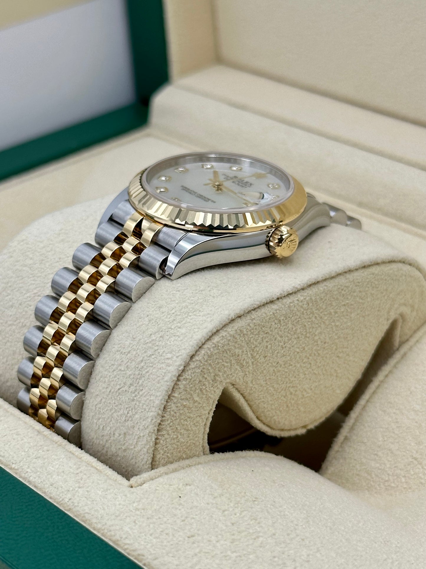 NEW 2023 Rolex Datejust 31mm 278273 Two-Tone Jubilee MOP Diamond Dial - MyWatchLLC