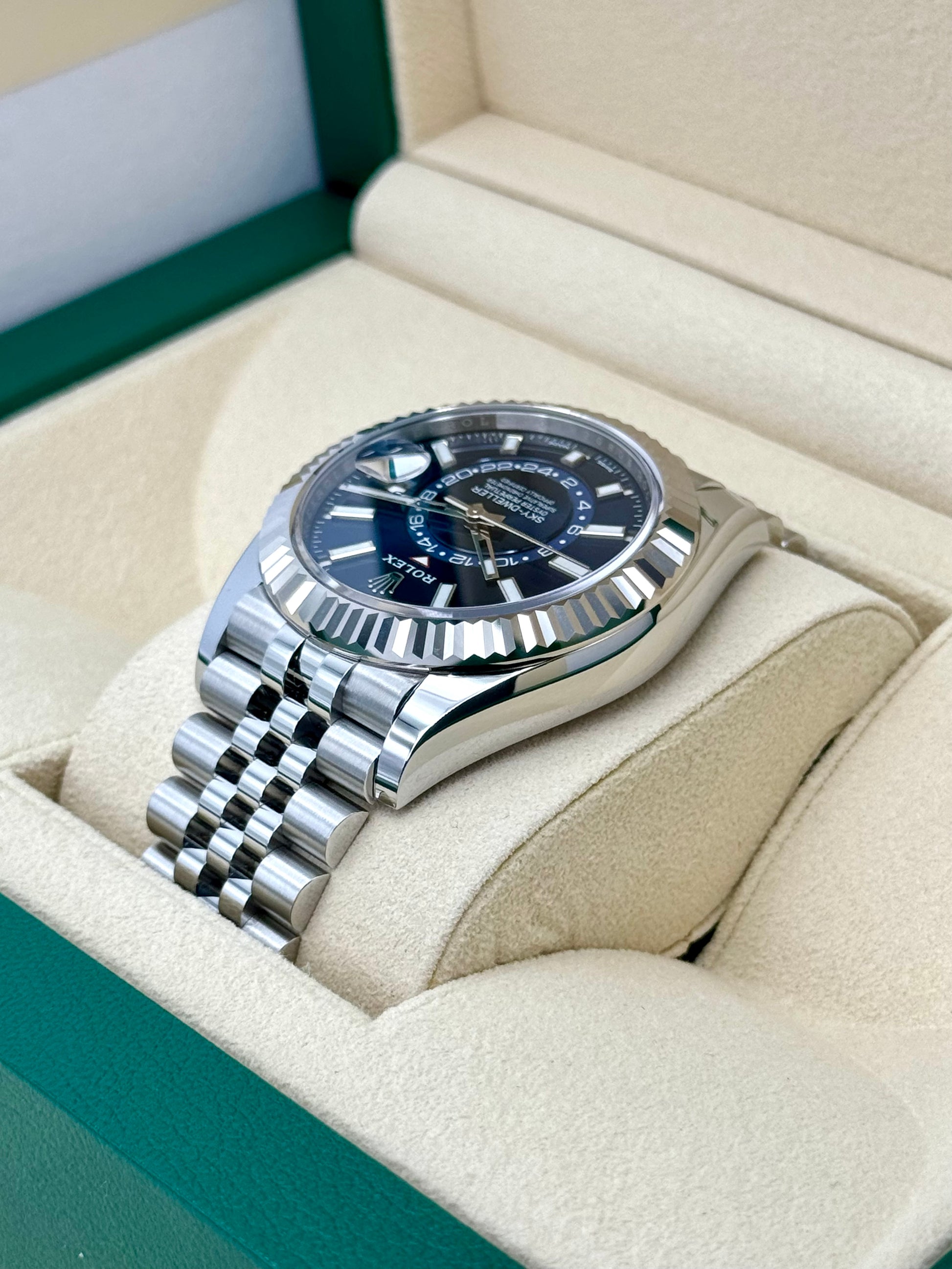 NEW 2024 Rolex Sky-Dweller 42mm 326934 Jubilee Blue Dial - MyWatchLLC