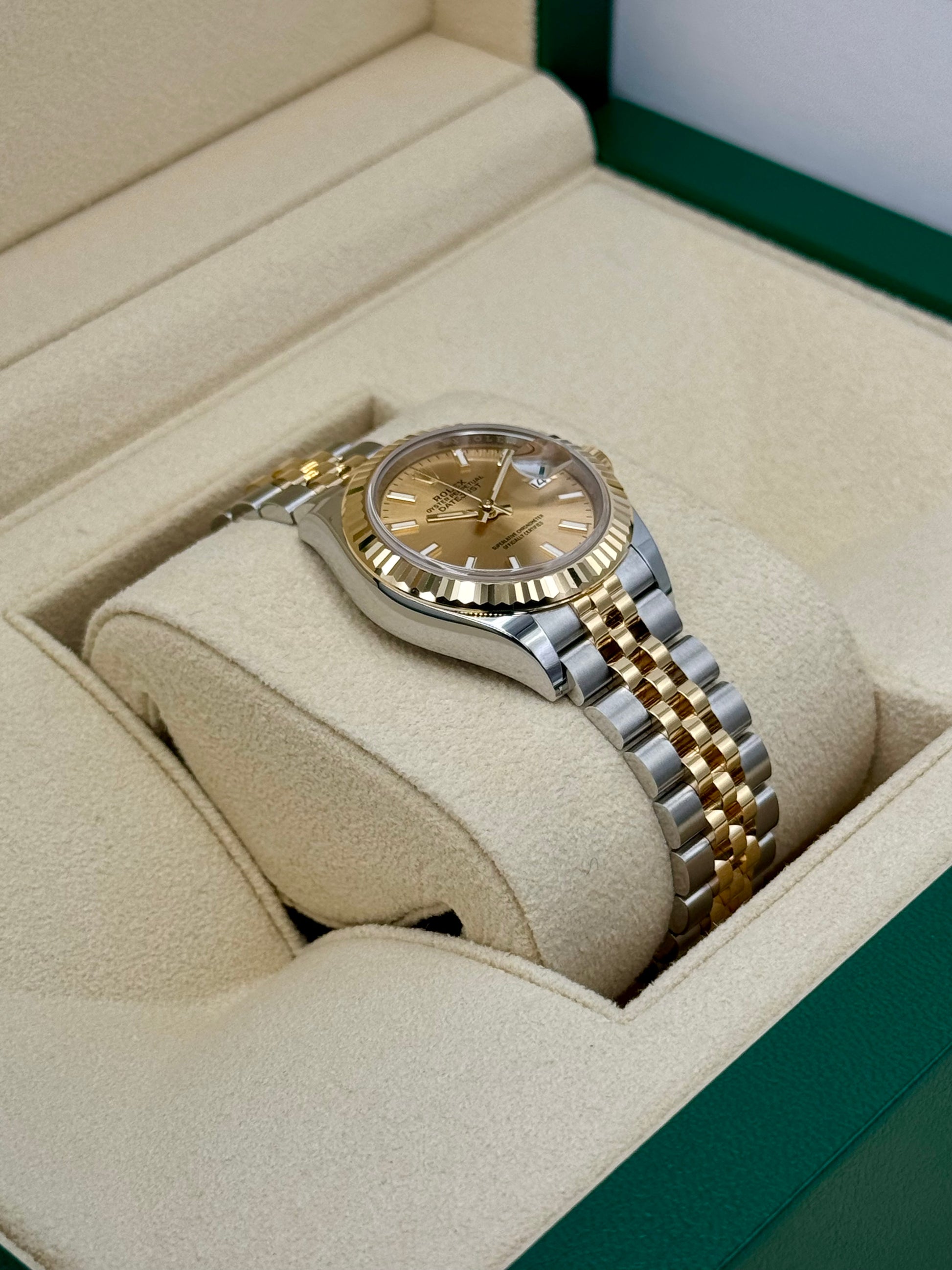 NEW 2024 Rolex Lady Datejust 28mm 279173 Jubilee Champagne Dial - MyWatchLLC