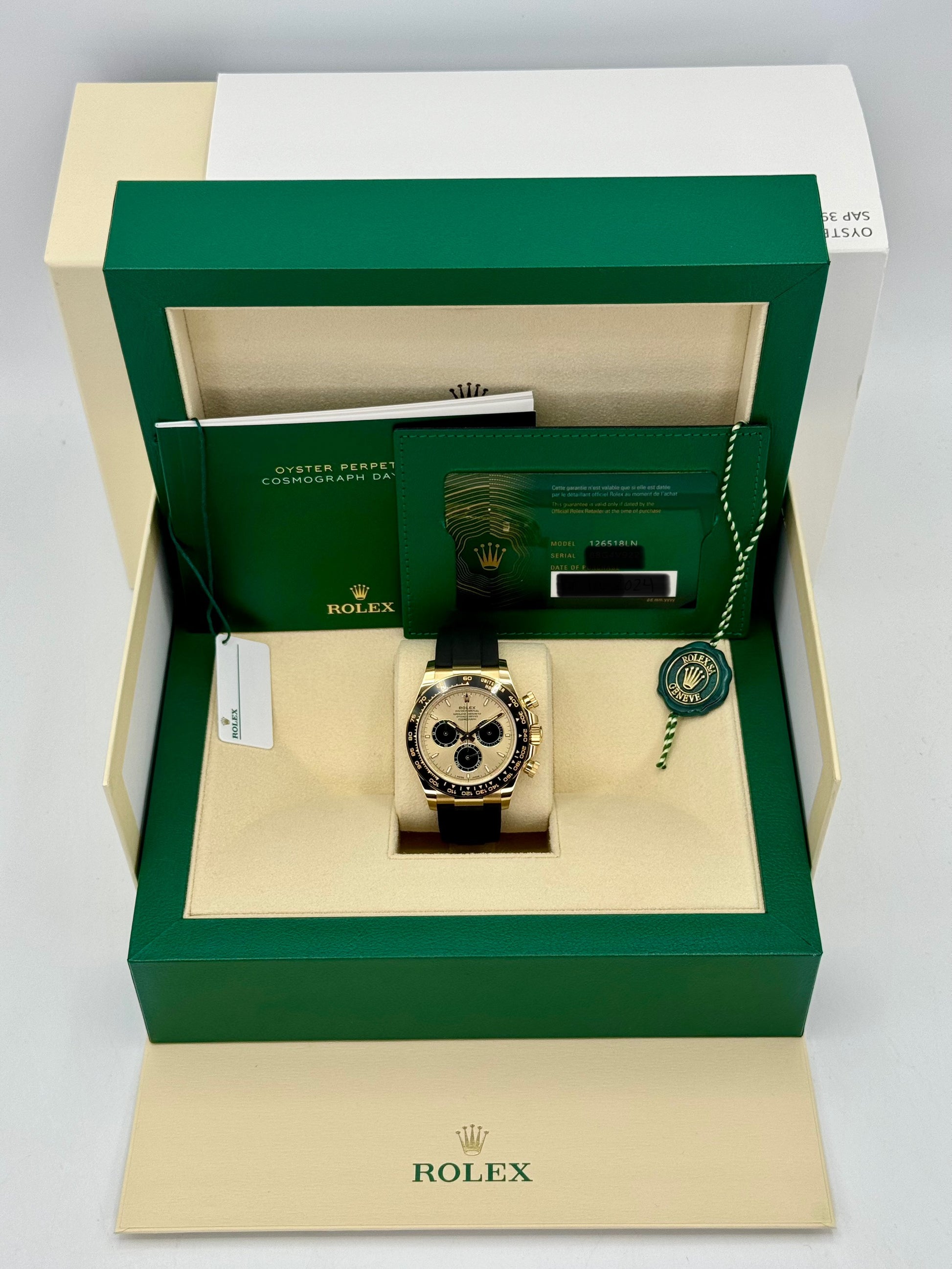 NEW 2024 Rolex Daytona 40mm 126518LN Oysterflex Champagne Dial - MyWatchLLC