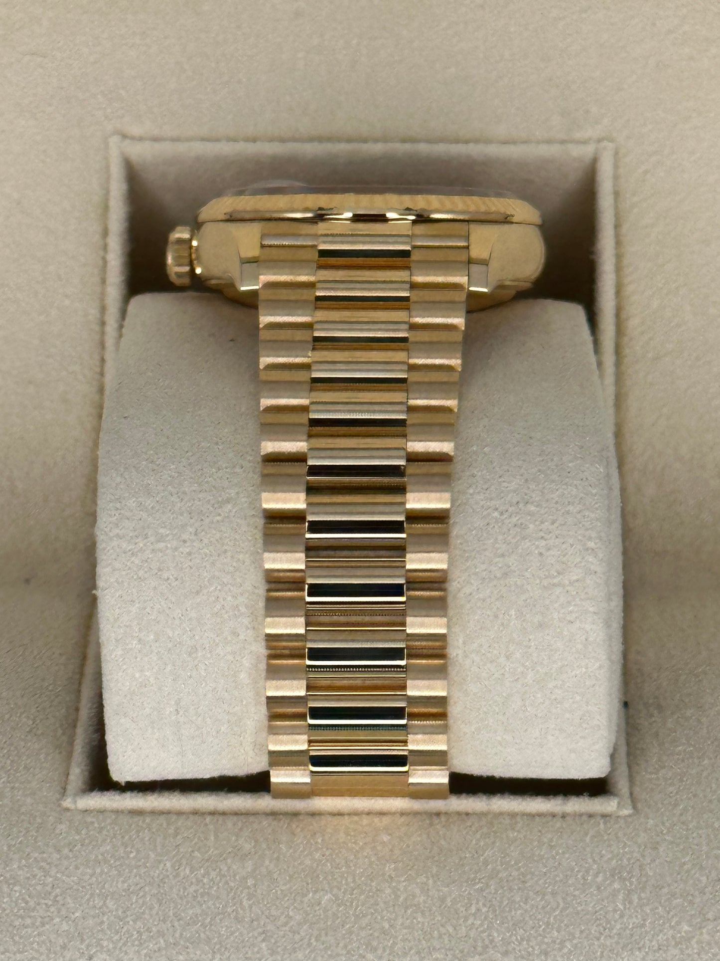 2021 Rolex Day-Date 36mm 128238 Mother of Pearl Diamond Dial - MyWatchLLC