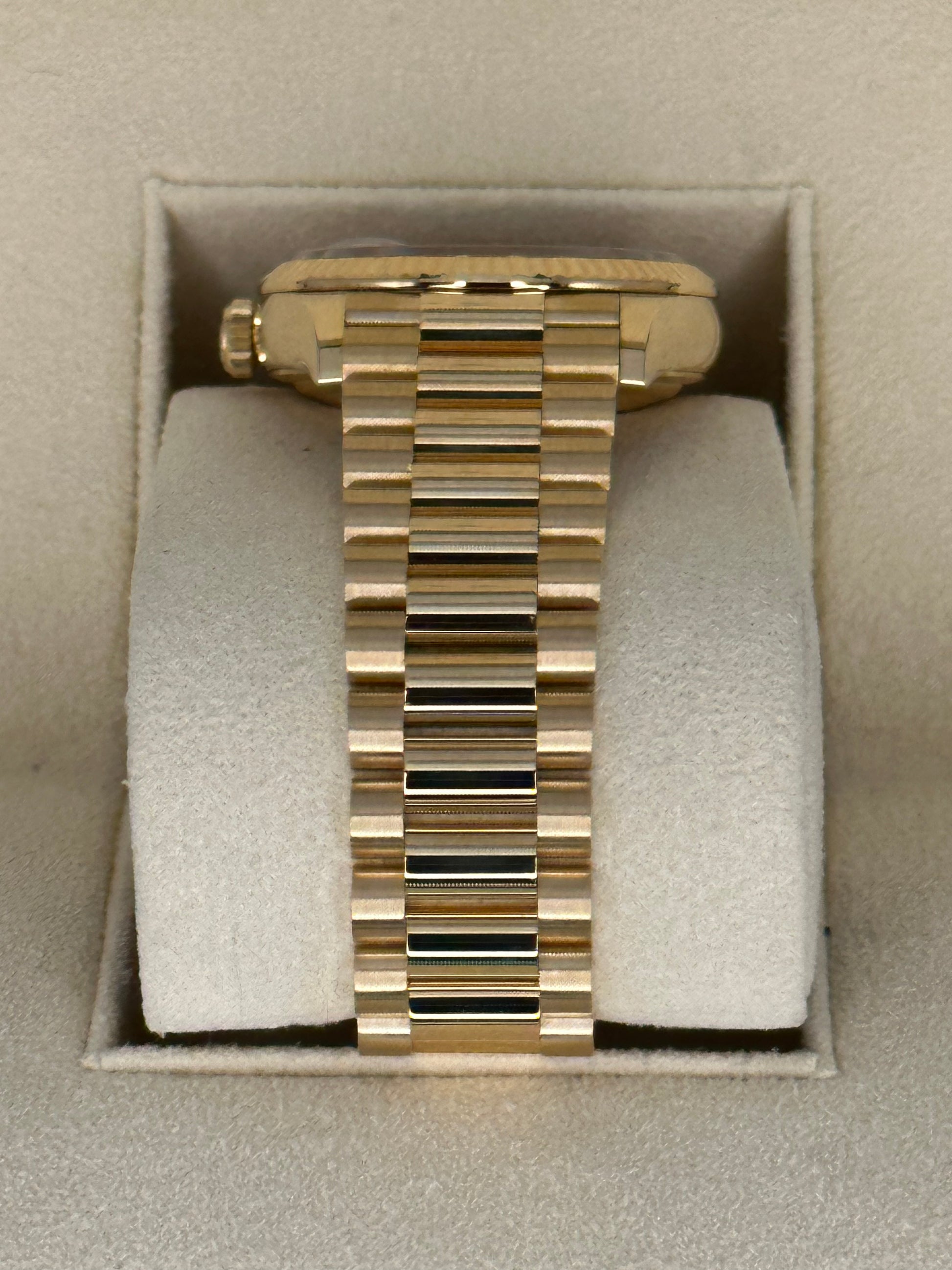 2021 Rolex Day-Date 36mm 128238 Mother of Pearl Diamond Dial - MyWatchLLC