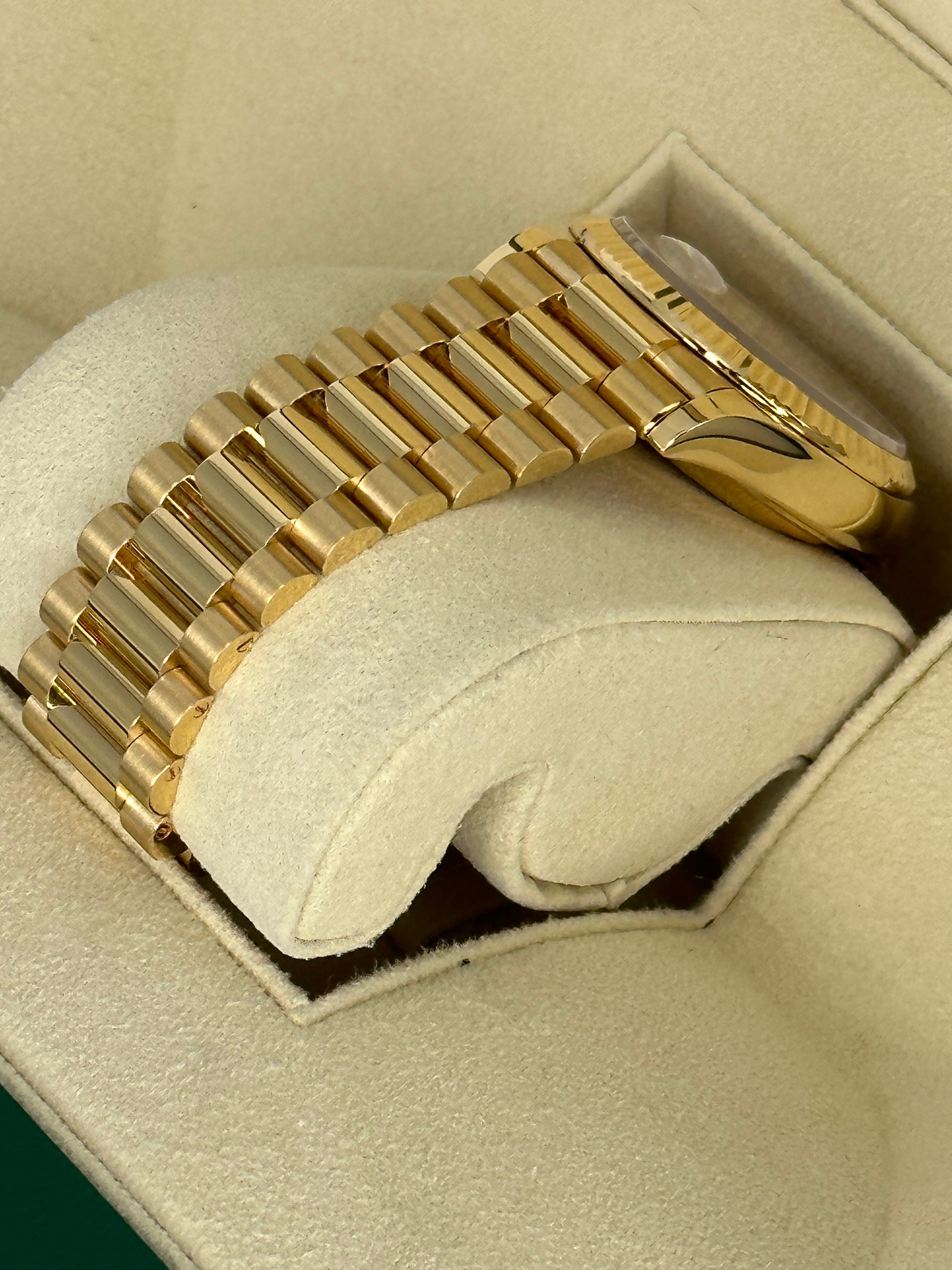 2021 Rolex Day-Date 36mm 128238 Mother of Pearl Diamond Dial - MyWatchLLC