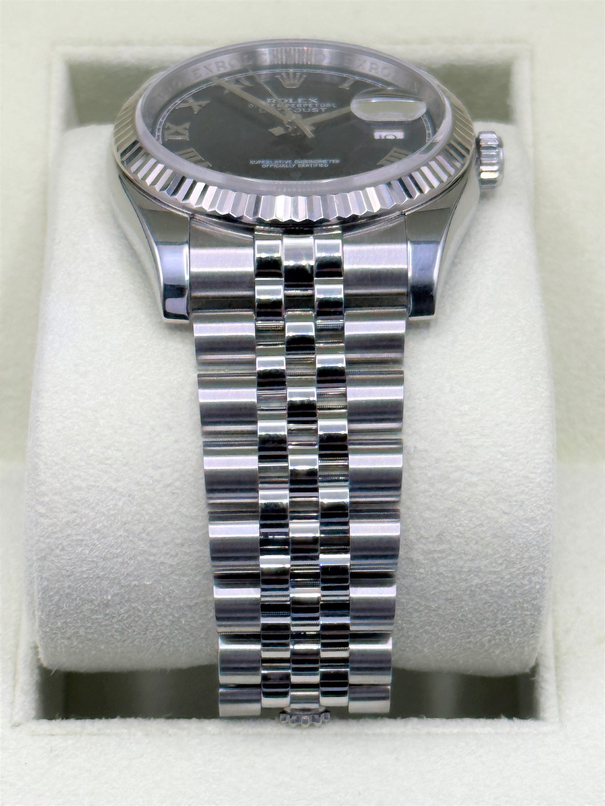 2012 Datejust 36mm 116234 Jubilee Blue Roman Numeral Dial - MyWatchLLC