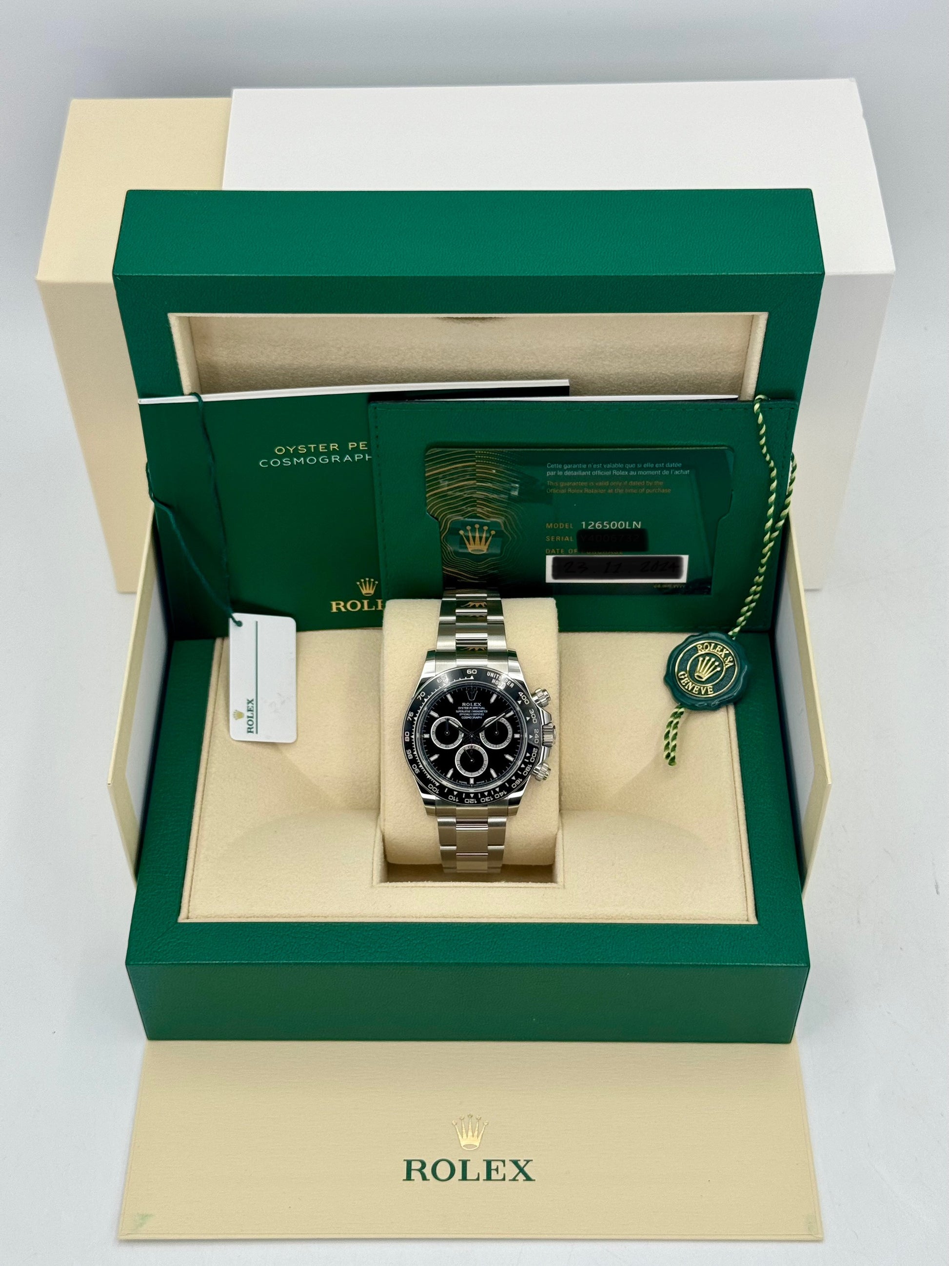 NEW 2024 Rolex Daytona 40mm 126500LN Stainless Steel Black Dial - MyWatchLLC