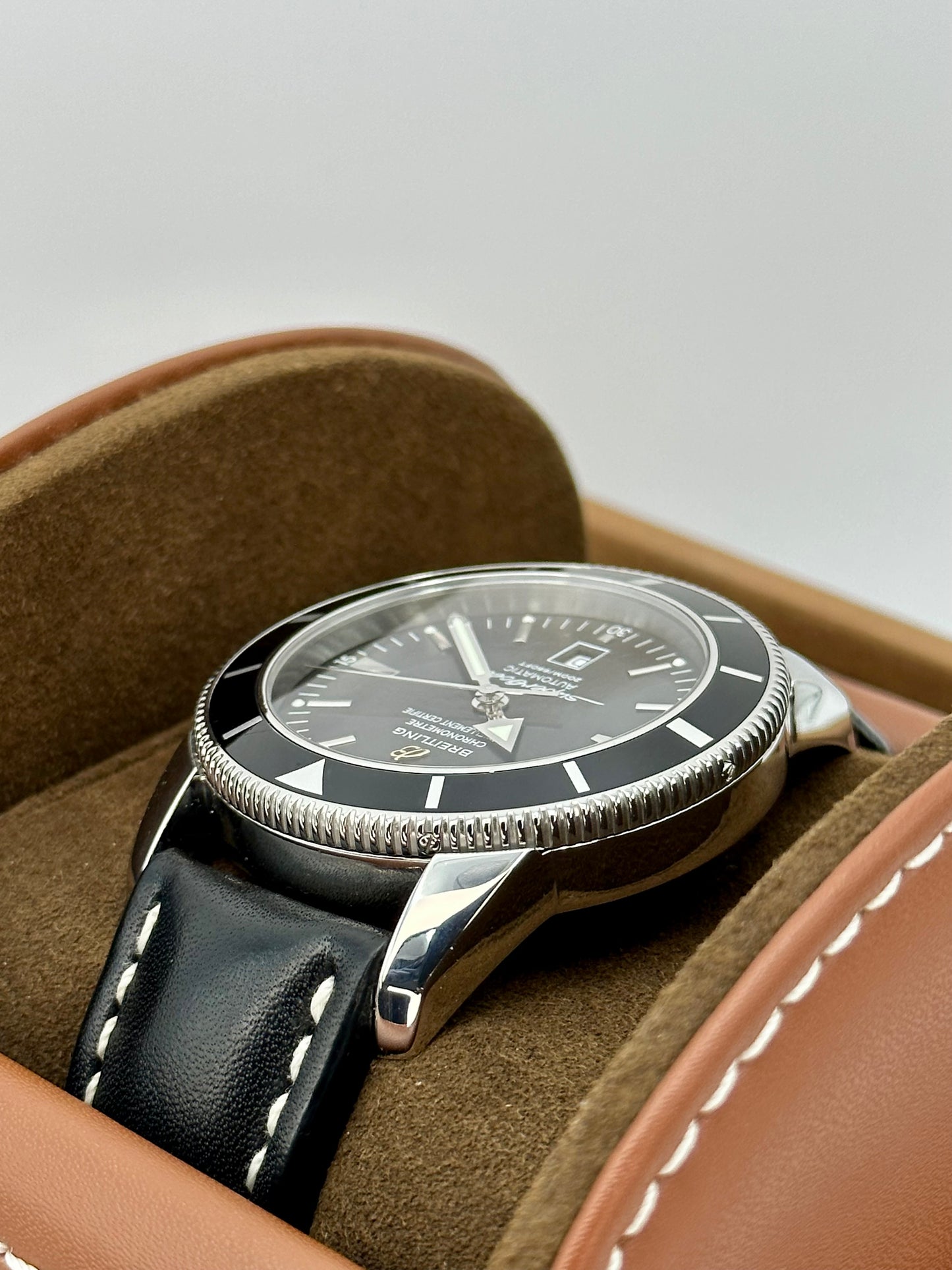 Breitling Superocean Heritage 46mm A17320 Stainless Steel Black Dial - MyWatchLLC