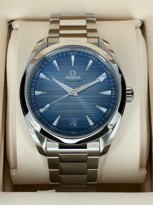 2023 Omega Seamaster Aqua Terra 41mm 220.10.41.21.03.005 Blue Dial - MyWatchLLC