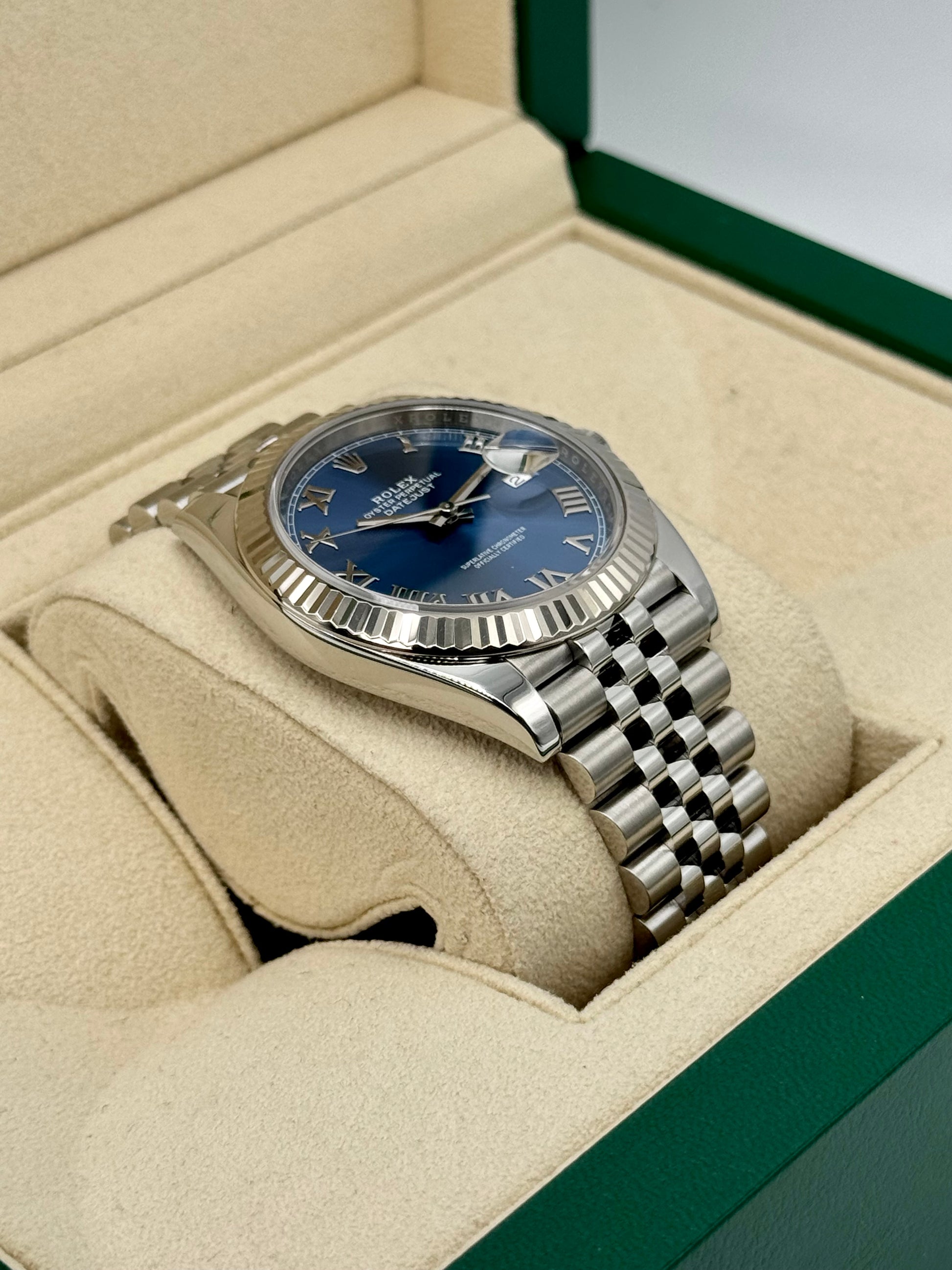 2023 Rolex Datejust 41mm 126334 Jubilee Blue Roman Numeral Dial - MyWatchLLC