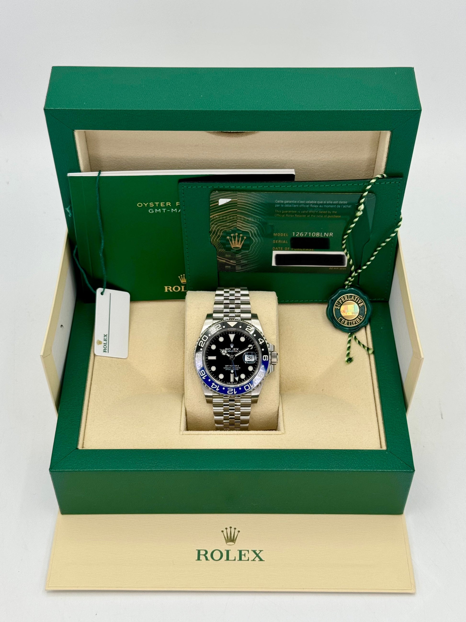 2022 Rolex GMT-Master II "Batgirl" 40mm 126710BLNR Jubilee Black Dial - MyWatchLLC