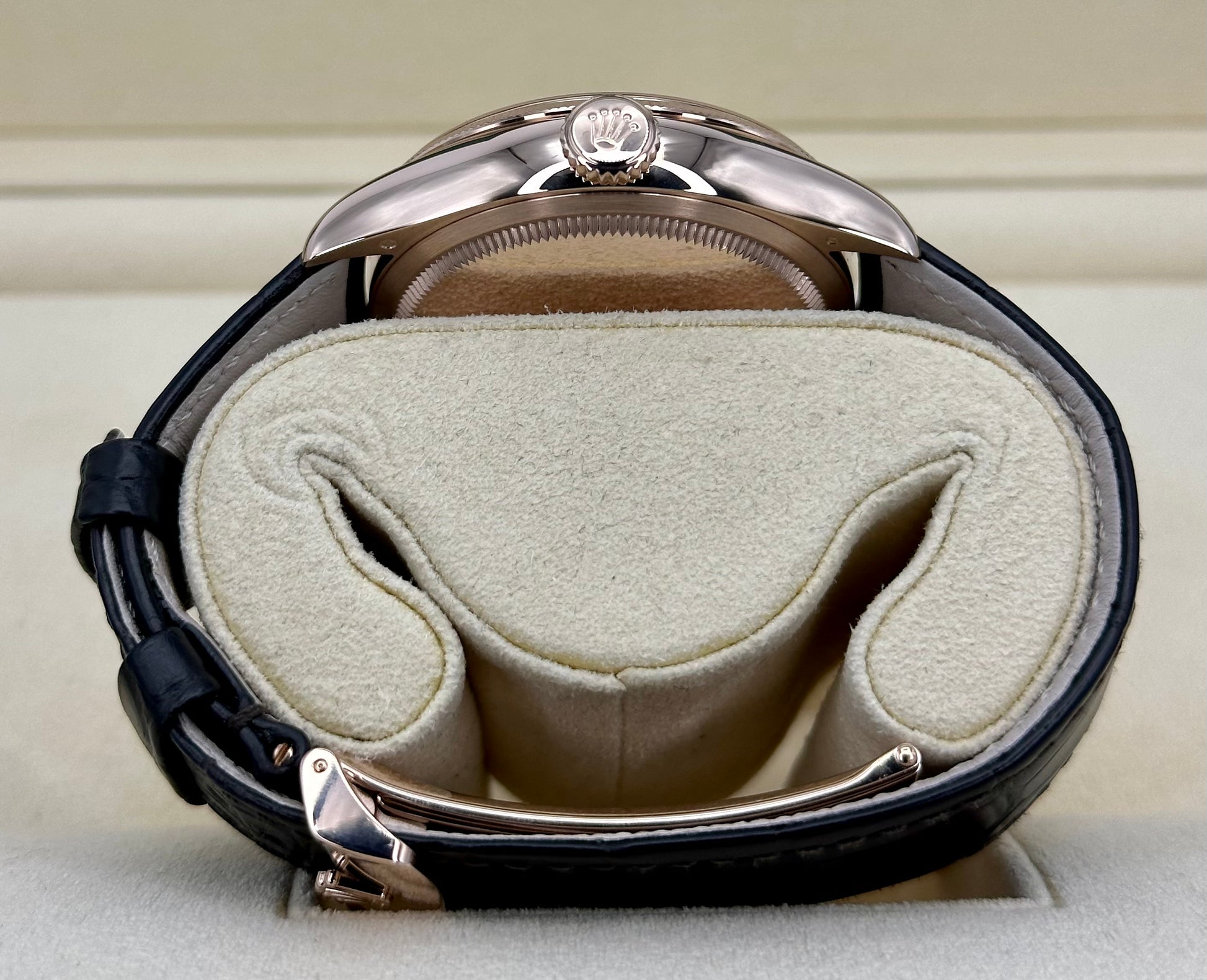 2022 Rolex Cellini Moonphase 39mm 50535 Rose Gold White Dial - MyWatchLLC