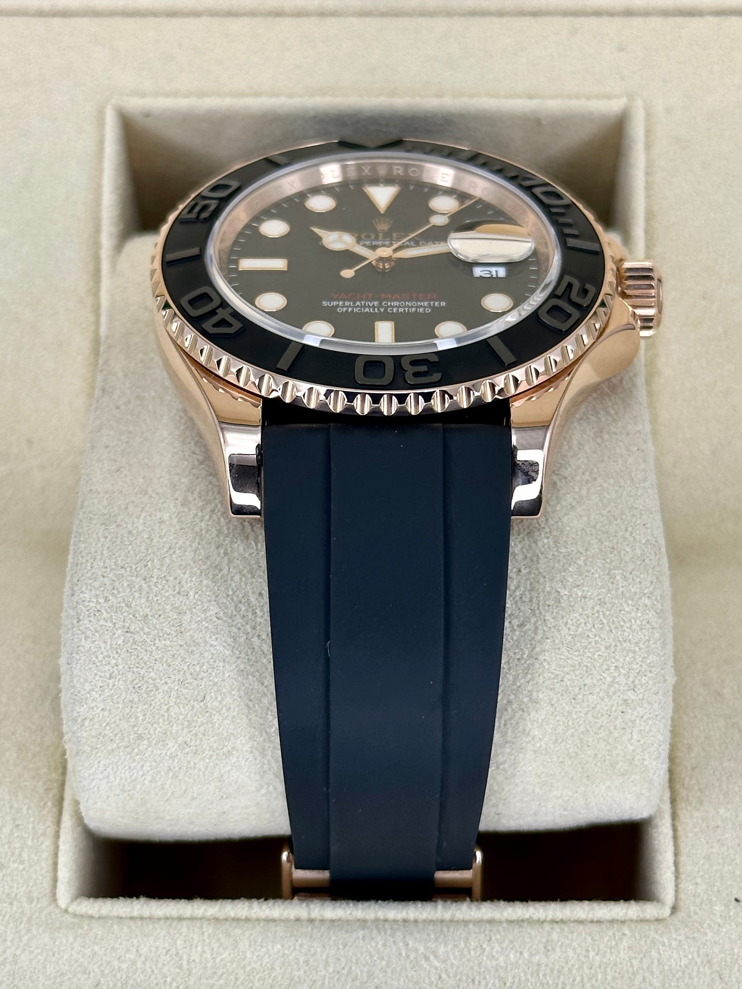 2018 Rolex Yacht-Master 40mm 116655 Oysterflex Black Dial - MyWatchLLC
