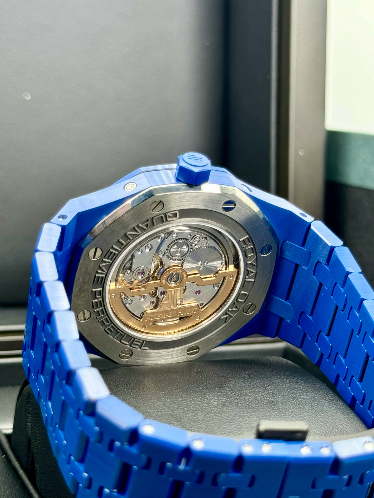 NEW 2024 Audemars Piguet Royal Oak Perpetual Calendar 26579CS Blue Ceramic - MyWatchLLC