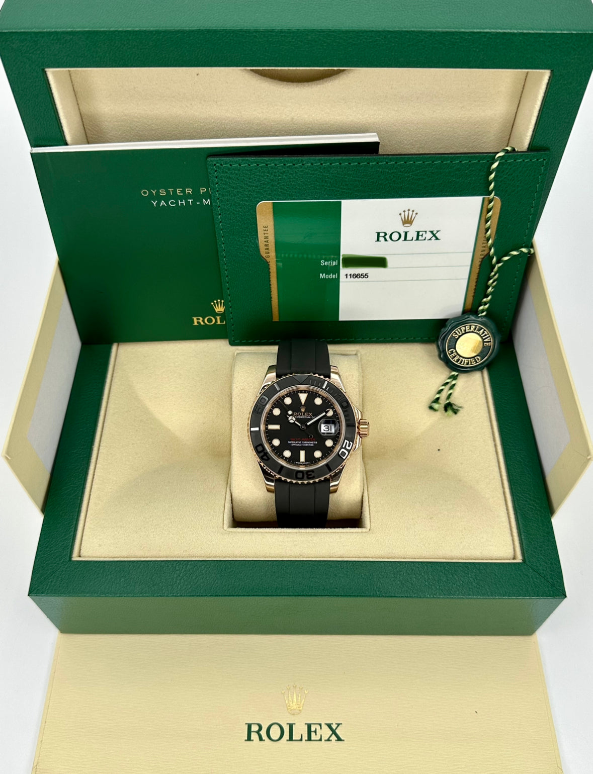 2018 Rolex Yacht-Master 40mm 116655 Oysterflex Black Dial - MyWatchLLC