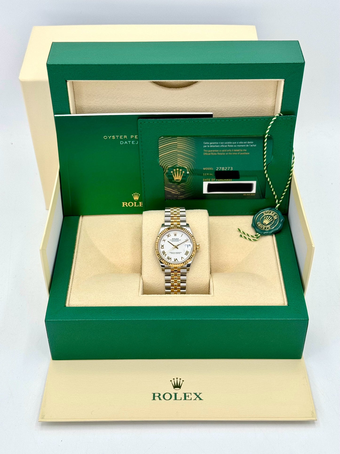 NEW 2024 Rolex Datejust 31mm 278273 Two-Tone Jubilee White Dial - MyWatchLLC