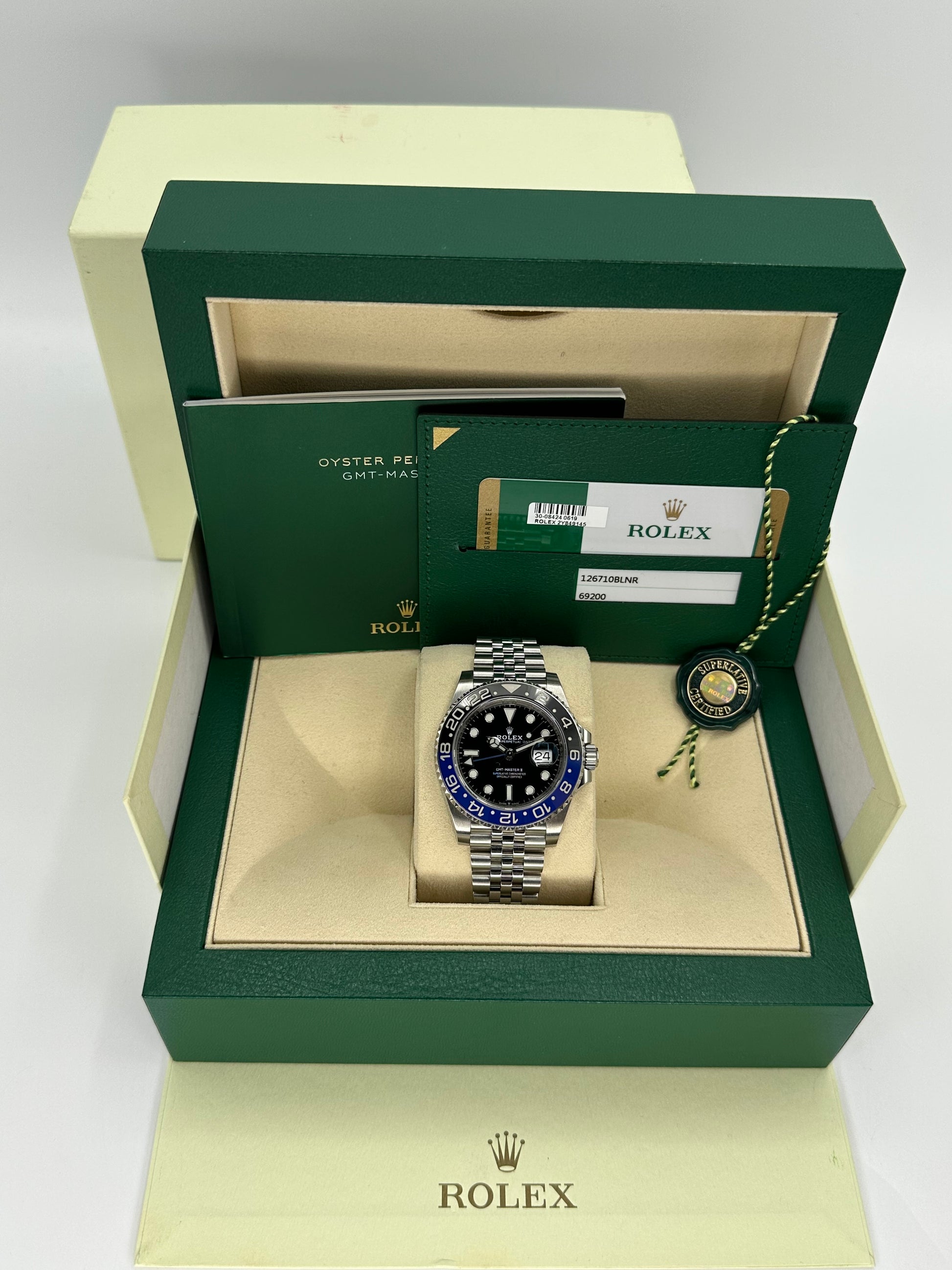 2019 Rolex GMT-Master II “Batgirl” 40mm 126710BLNR Jubilee Black Dial - MyWatchLLC