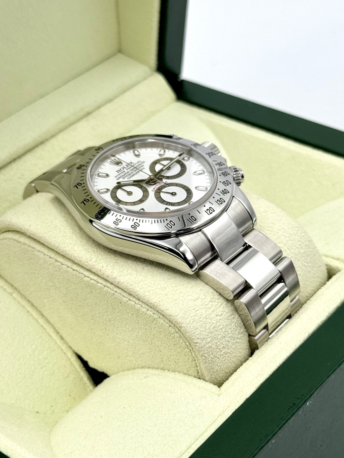2005 Rolex Daytona 40mm 116520 Stainless Steel White Dial - MyWatchLLC