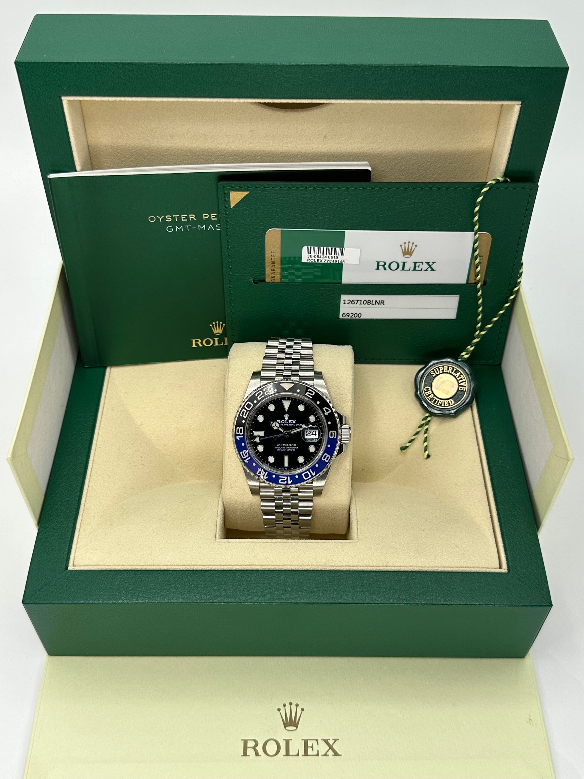 2019 Rolex GMT-Master II “Batgirl” 40mm 126710BLNR Jubilee Black Dial - MyWatchLLC