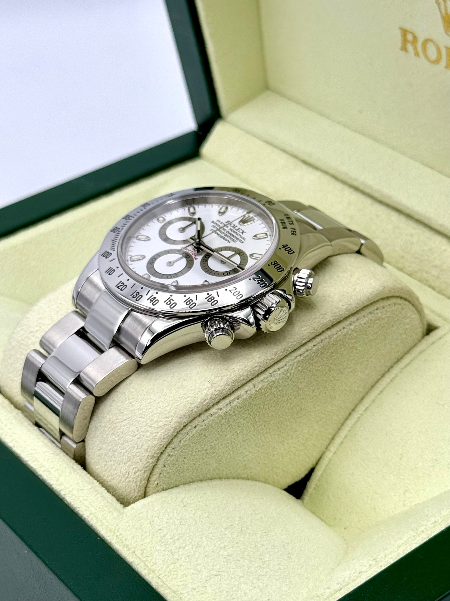 2005 Rolex Daytona 40mm 116520 Stainless Steel White Dial - MyWatchLLC