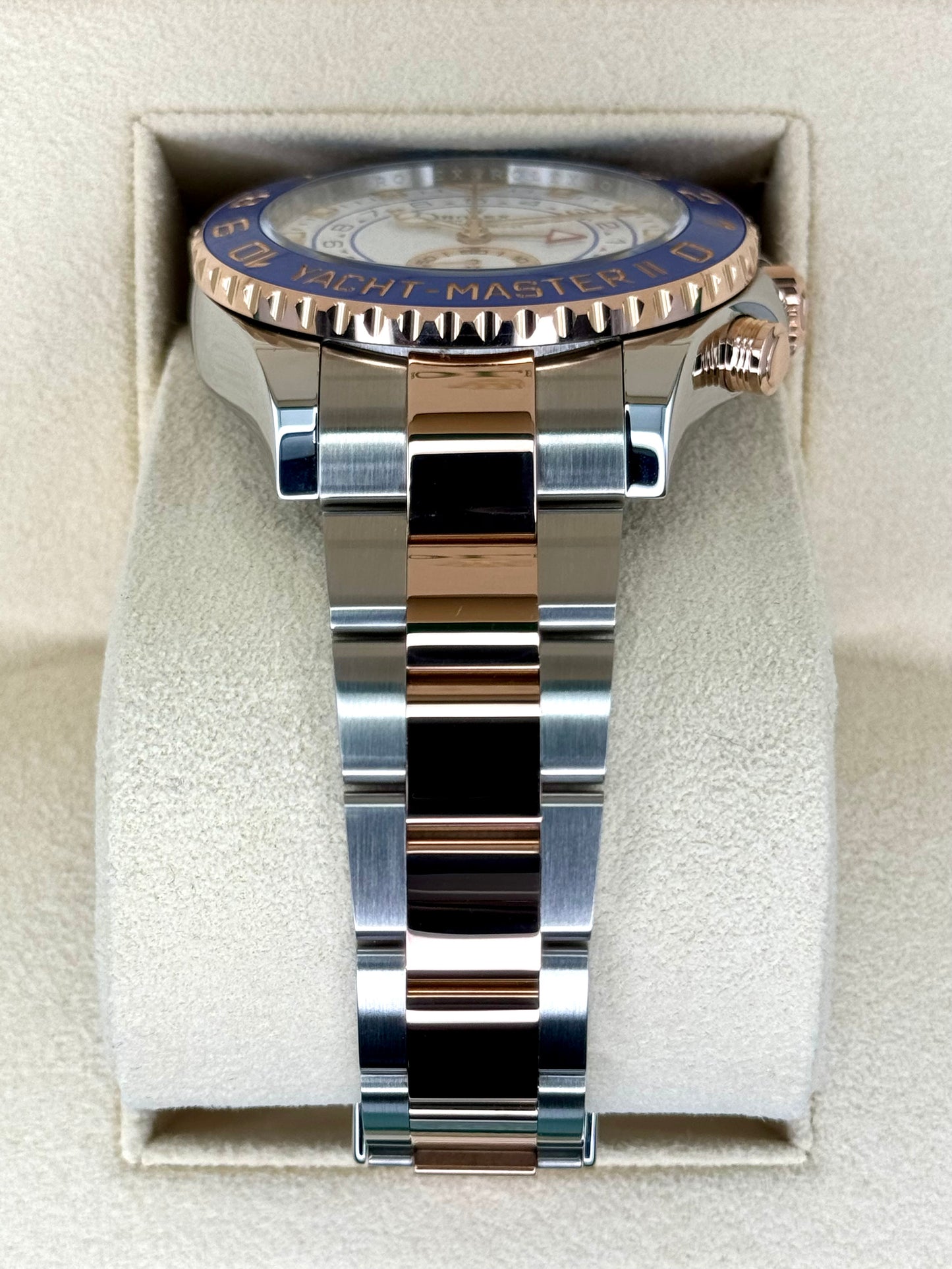 2018 Rolex Yacht-Master II 44mm 116681 Two-Tone White Dial - MyWatchLLC